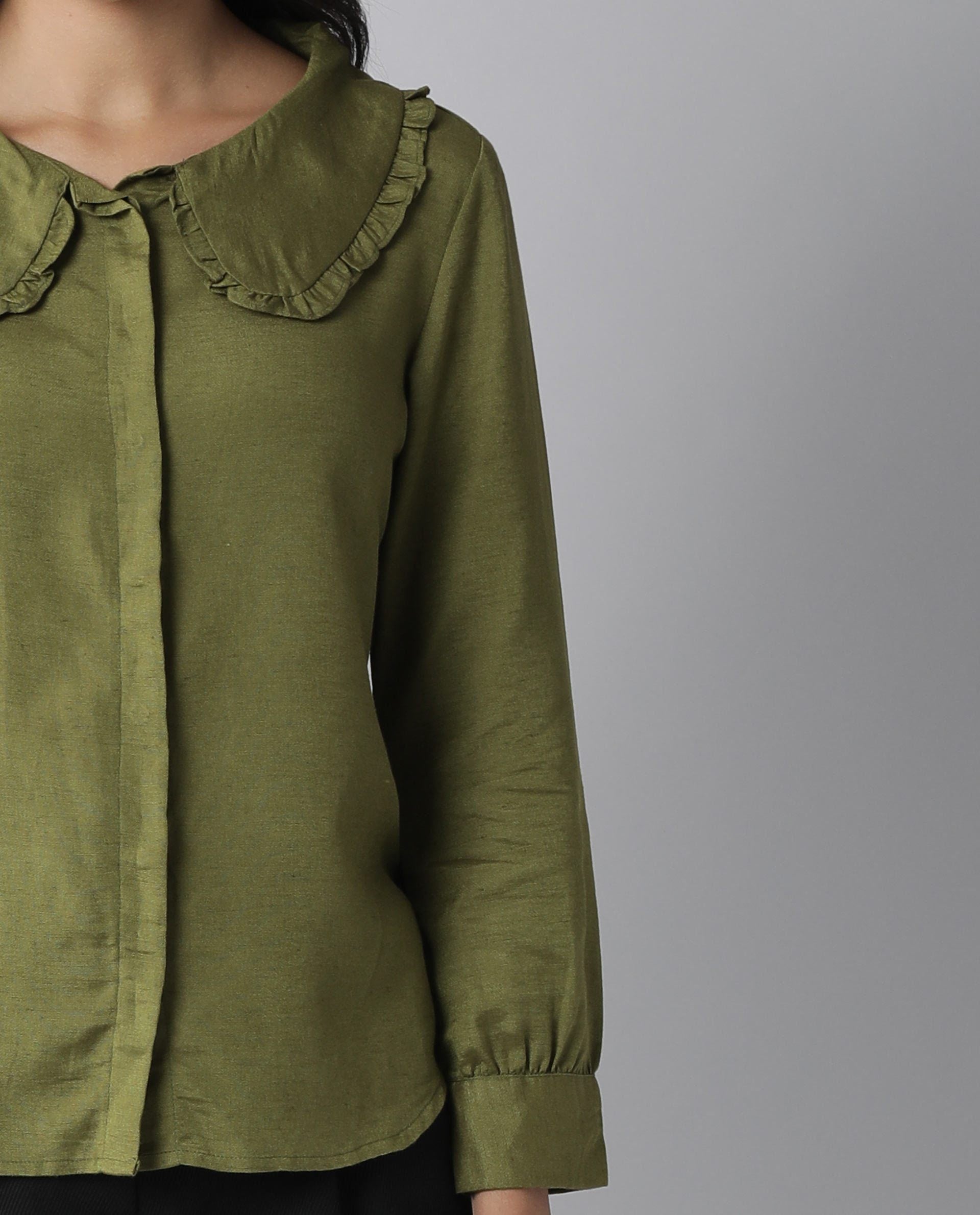 Rareism Women Minty Green Top Full Sleeves Solid