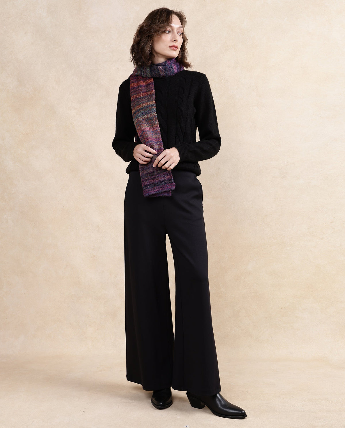 Rareism Women Muffy 2 Multi Plain Muffler