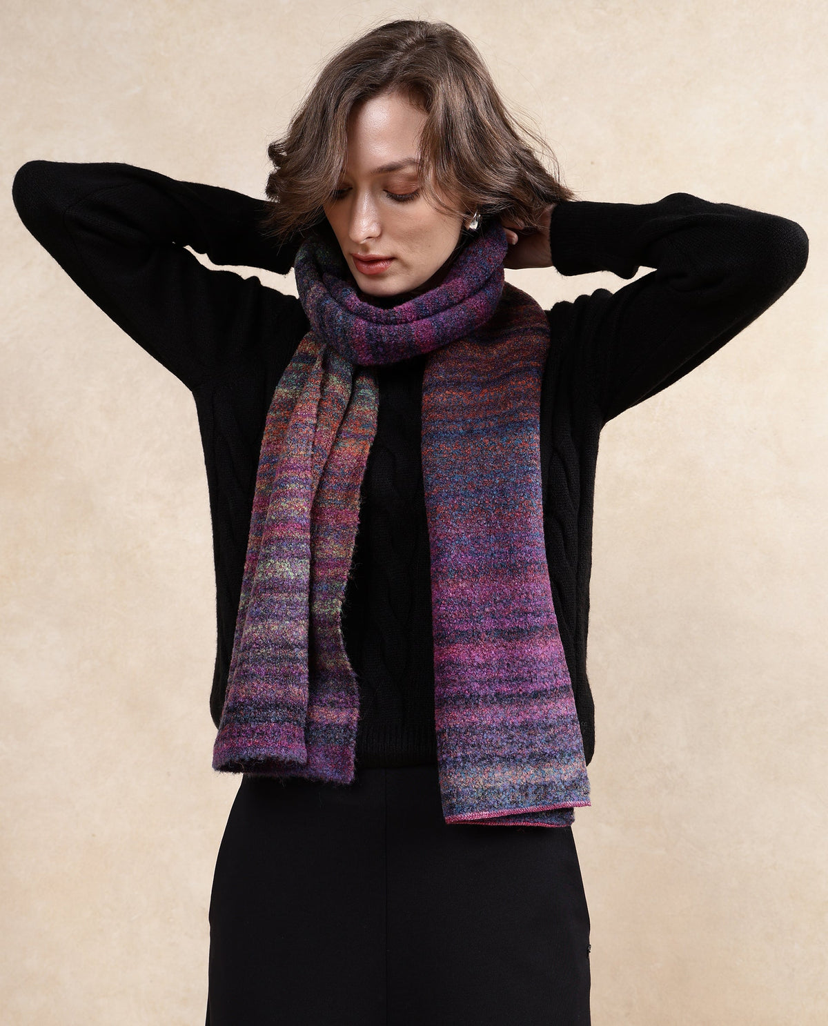 Rareism Women Muffy 2 Multi Plain Muffler