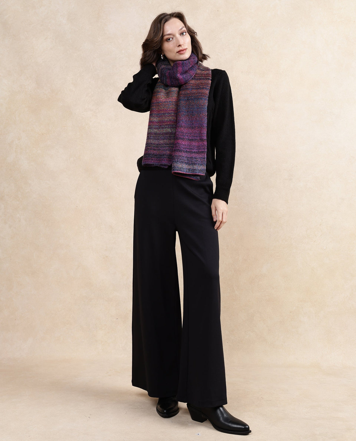 Rareism Women Muffy 2 Multi Plain Muffler