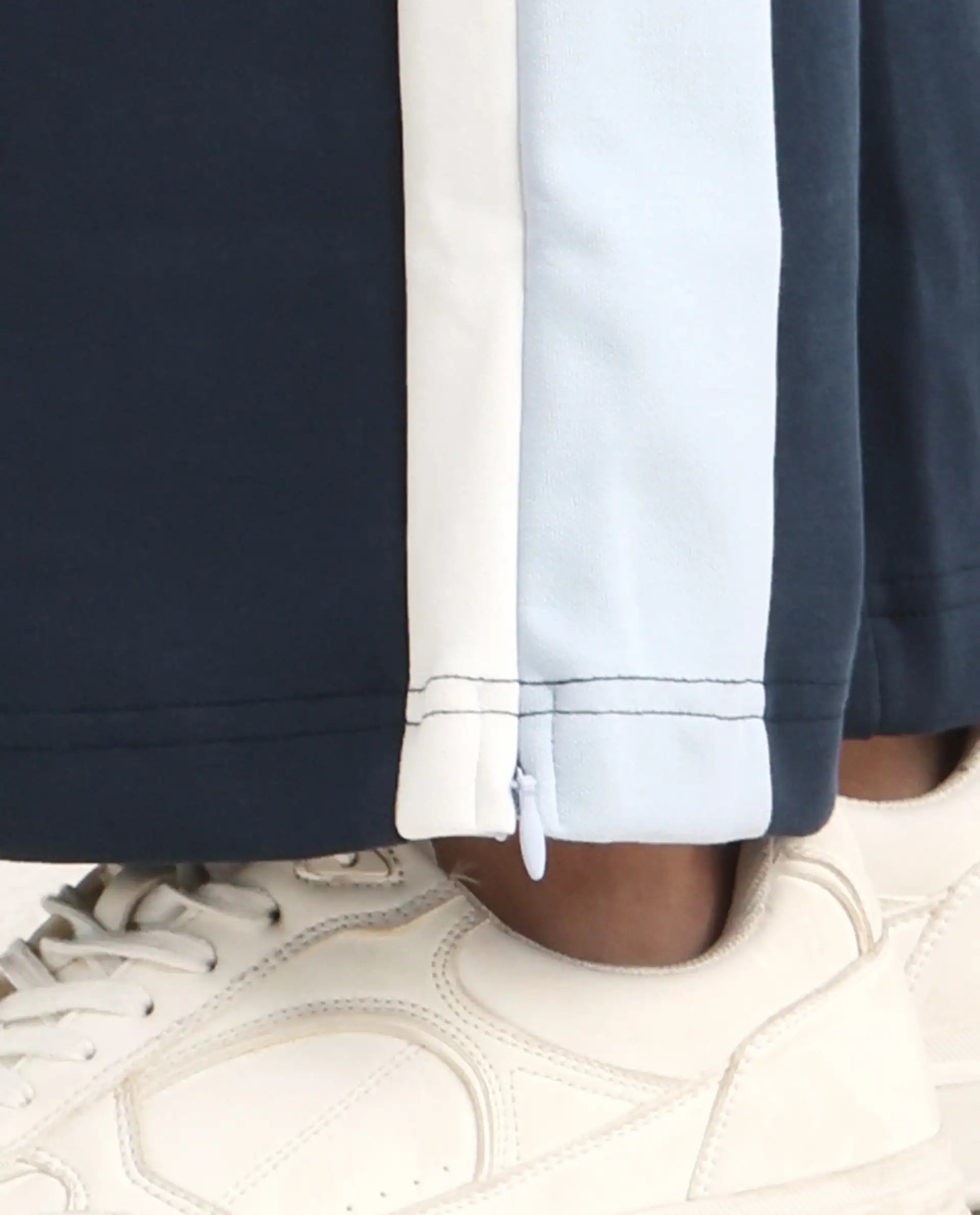 Rareism Women's Naut Navy Cotton Plain Ankle Length Wide Track Pant