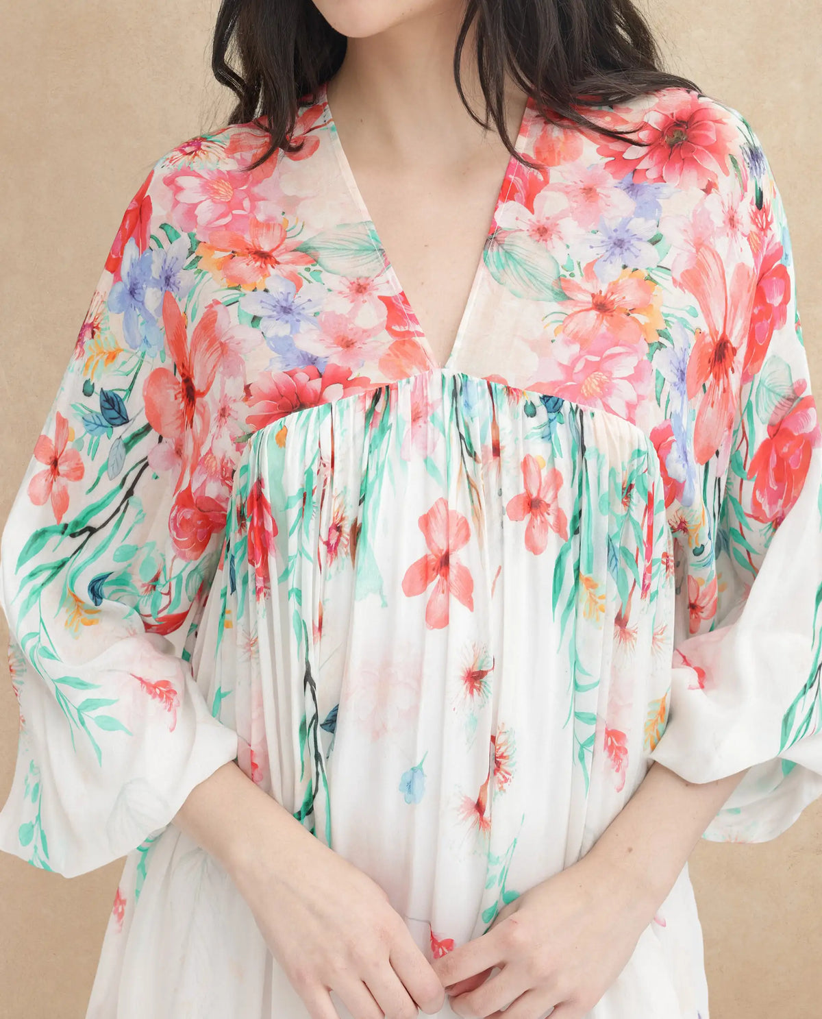 Rareism Womens Nicheo Multi Dress Full Sleeve Print