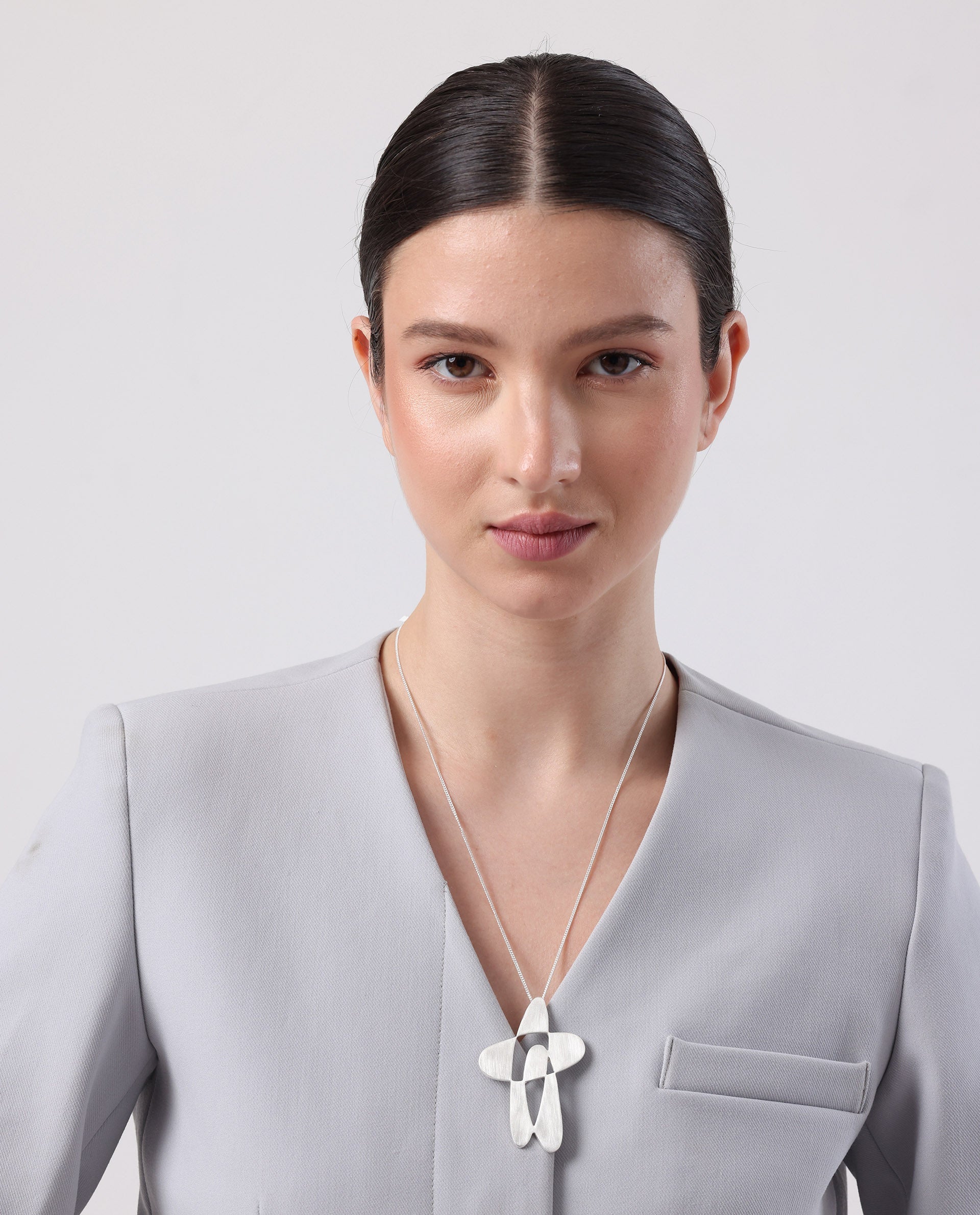 Rareism Women Orbit Silver Necklace