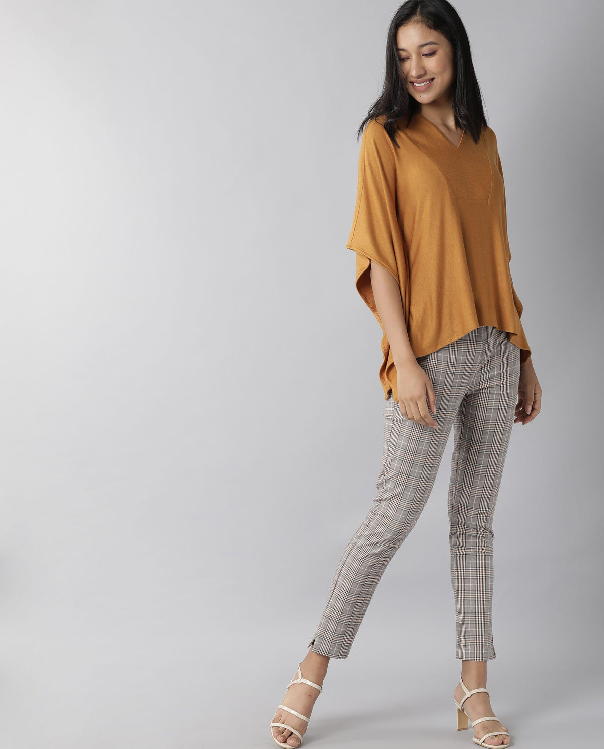 Rareism Women Pal Rust Top Full Sleeves Solid