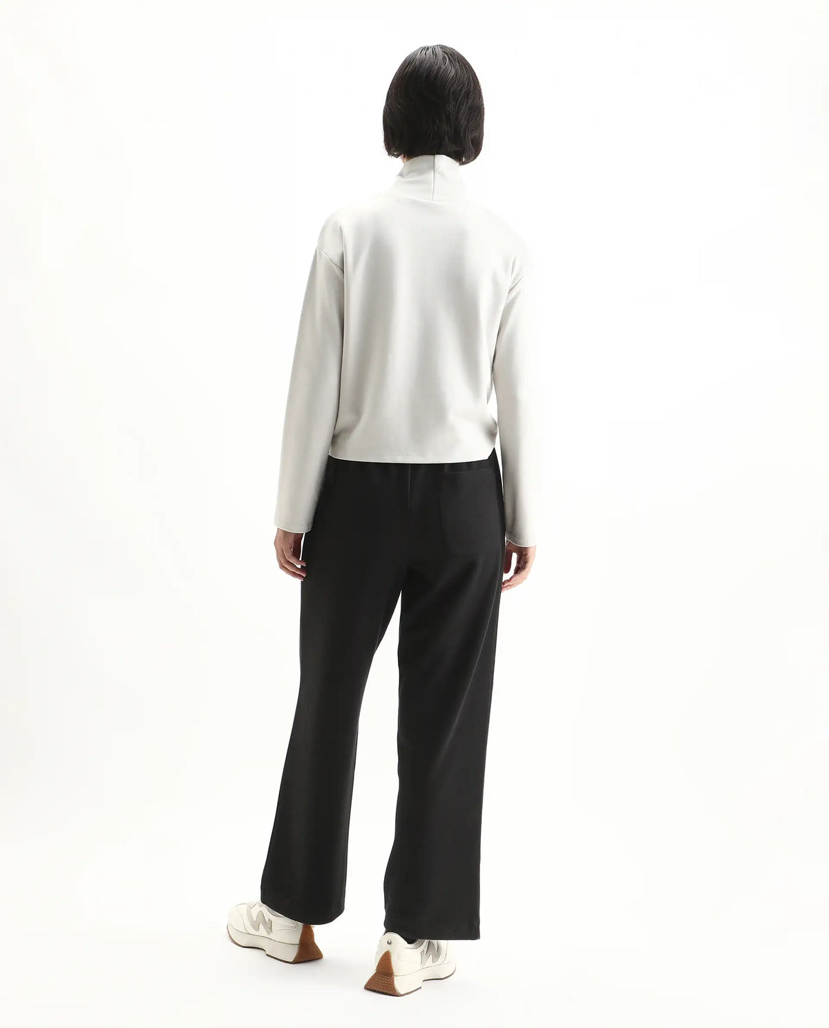 Rareism Women's Perk Black Cotton Blend Wide Ankle Length Printed Track Pant