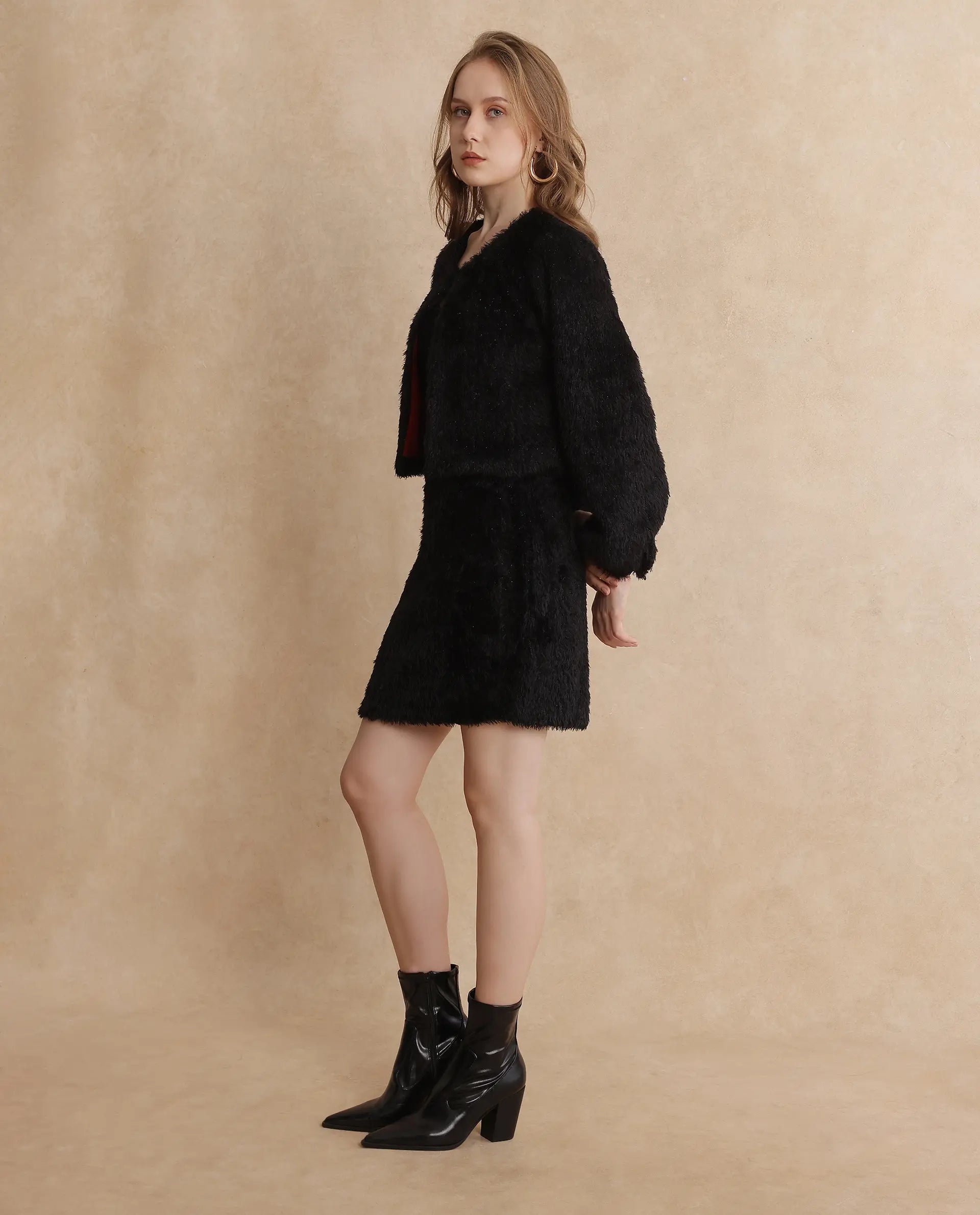 Rareism Women Pilxar Primary Black Jacket