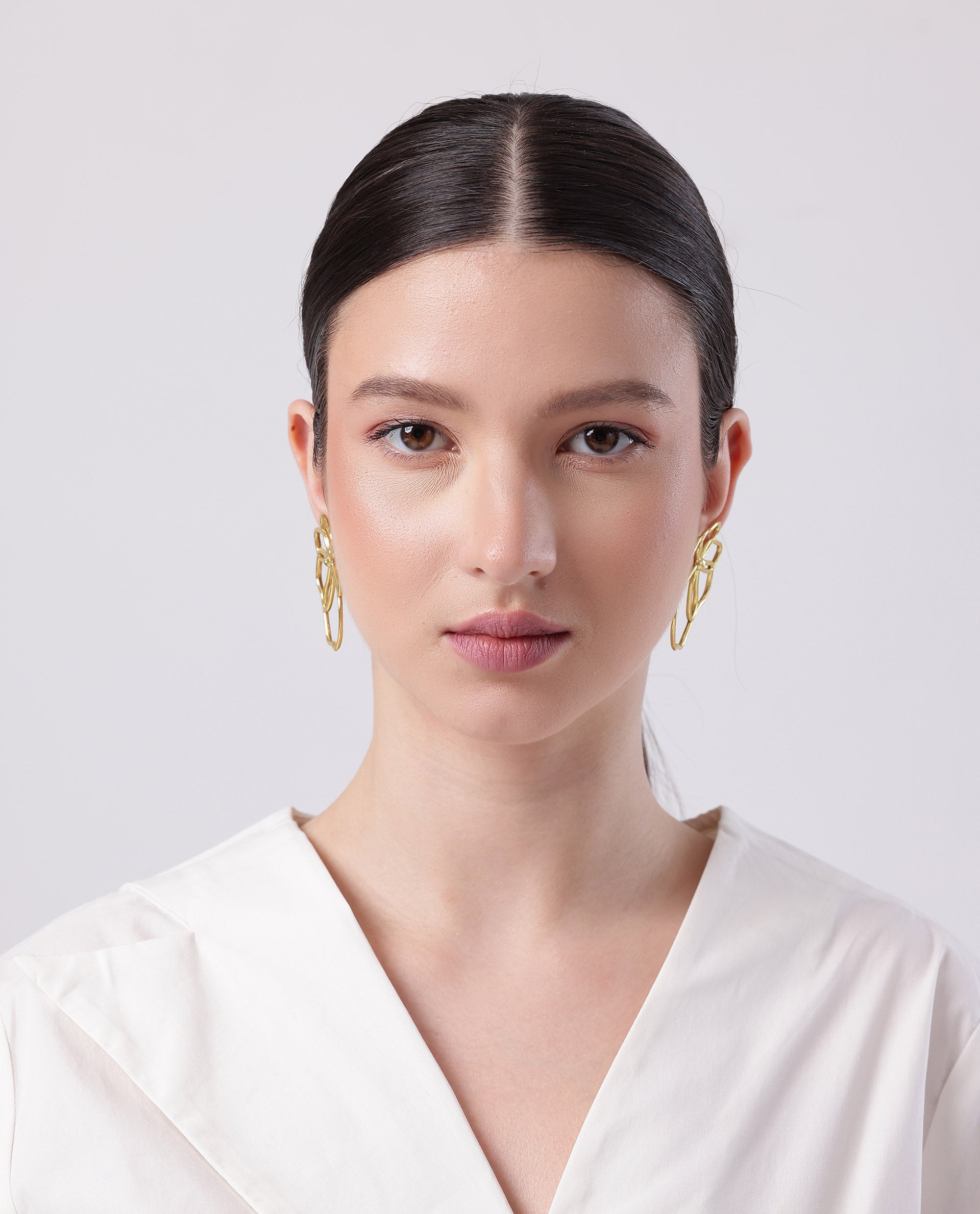 Rareism Women Poppy Gold Earring