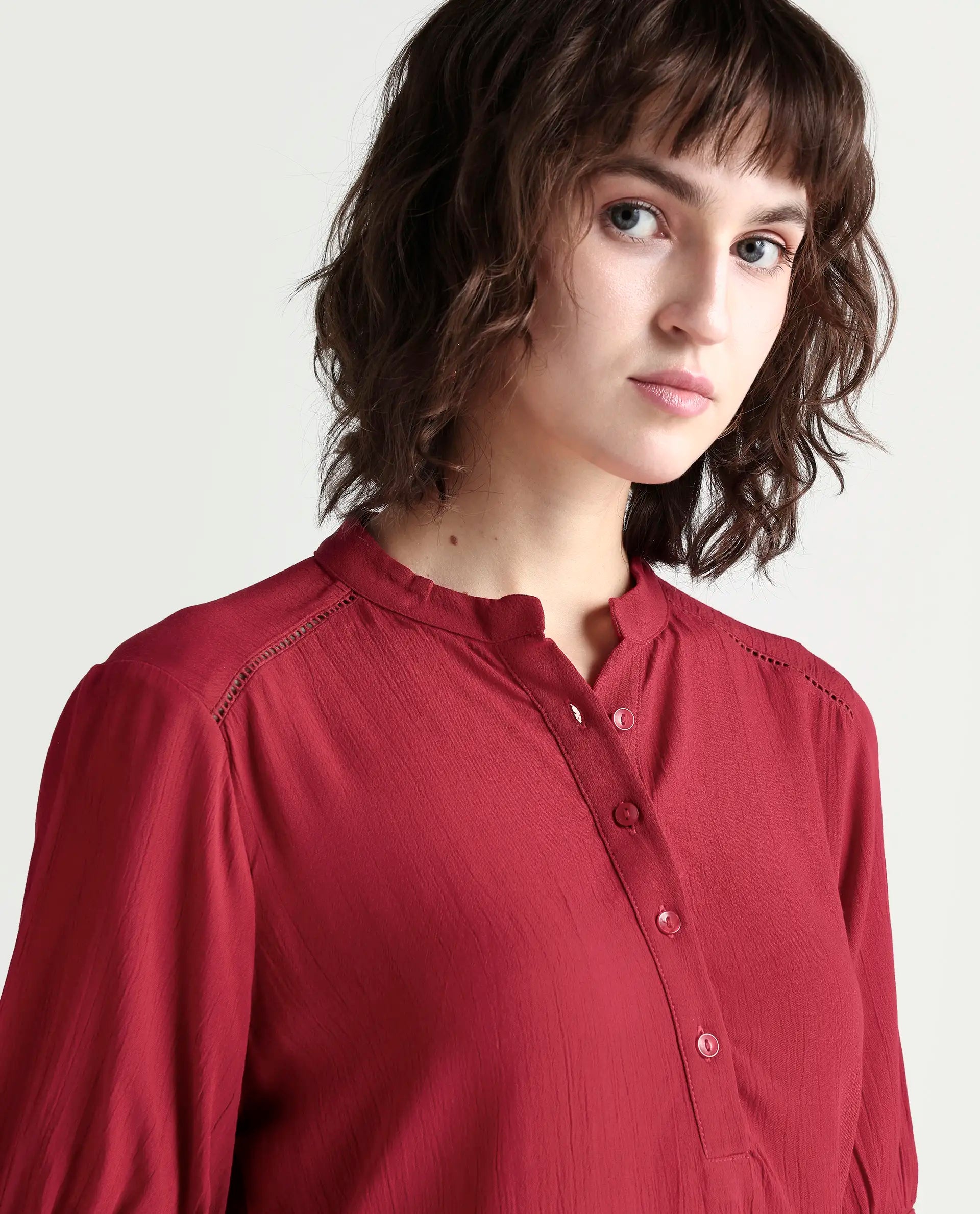 Rareism Women's Elane Red Ct Plain Top