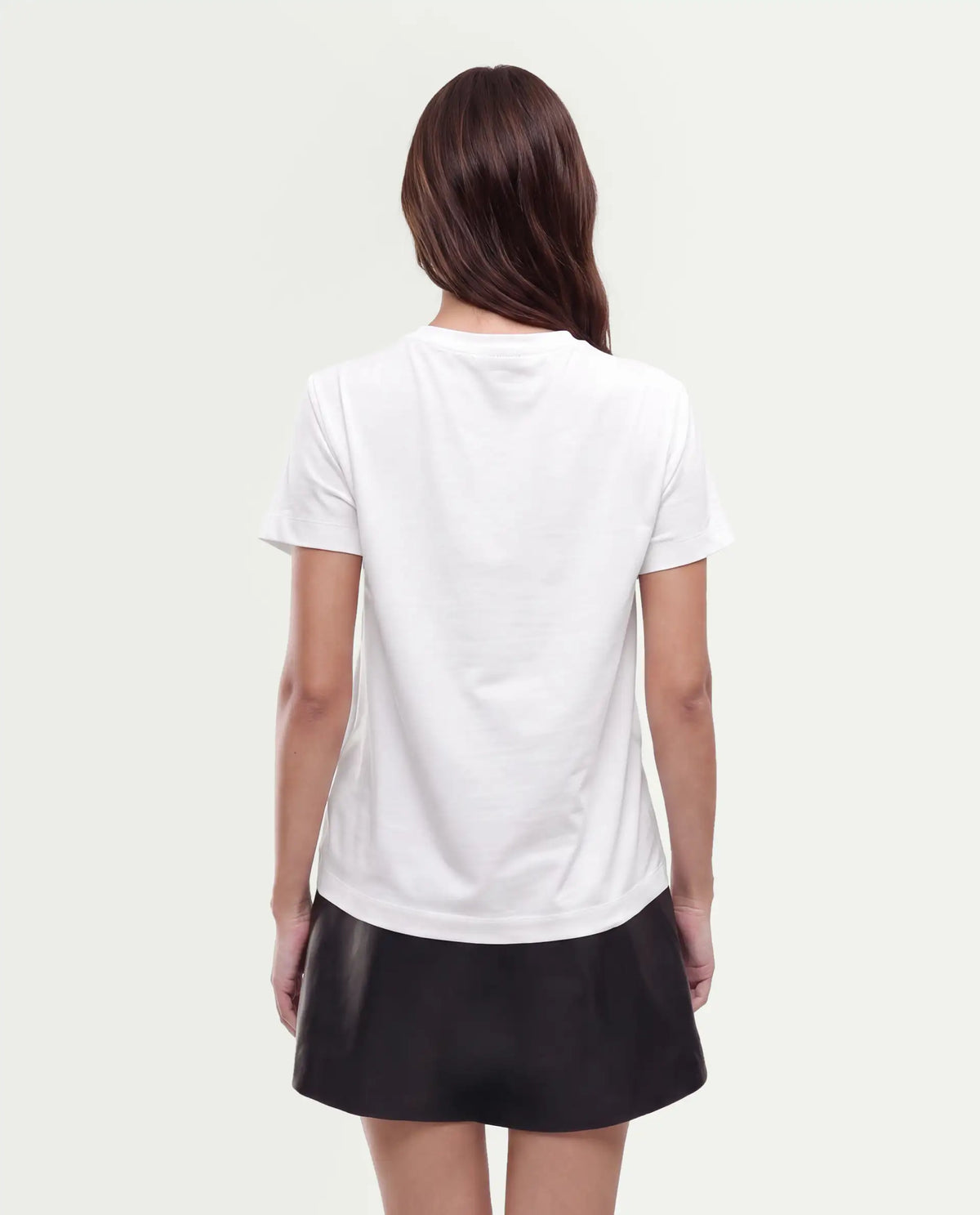 Rareism Women's Pish Off White Cotton Blend Pull-On Regular Fit T-Shirt