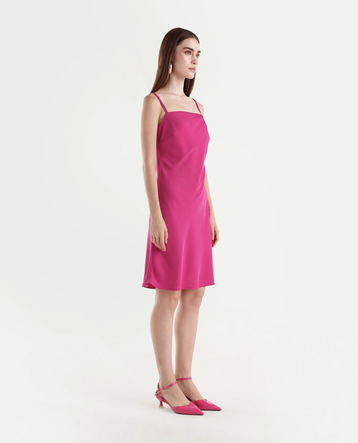 Rareism Women's Prya Pink Polyester Regular Fit Sleeveless Dress - image 4