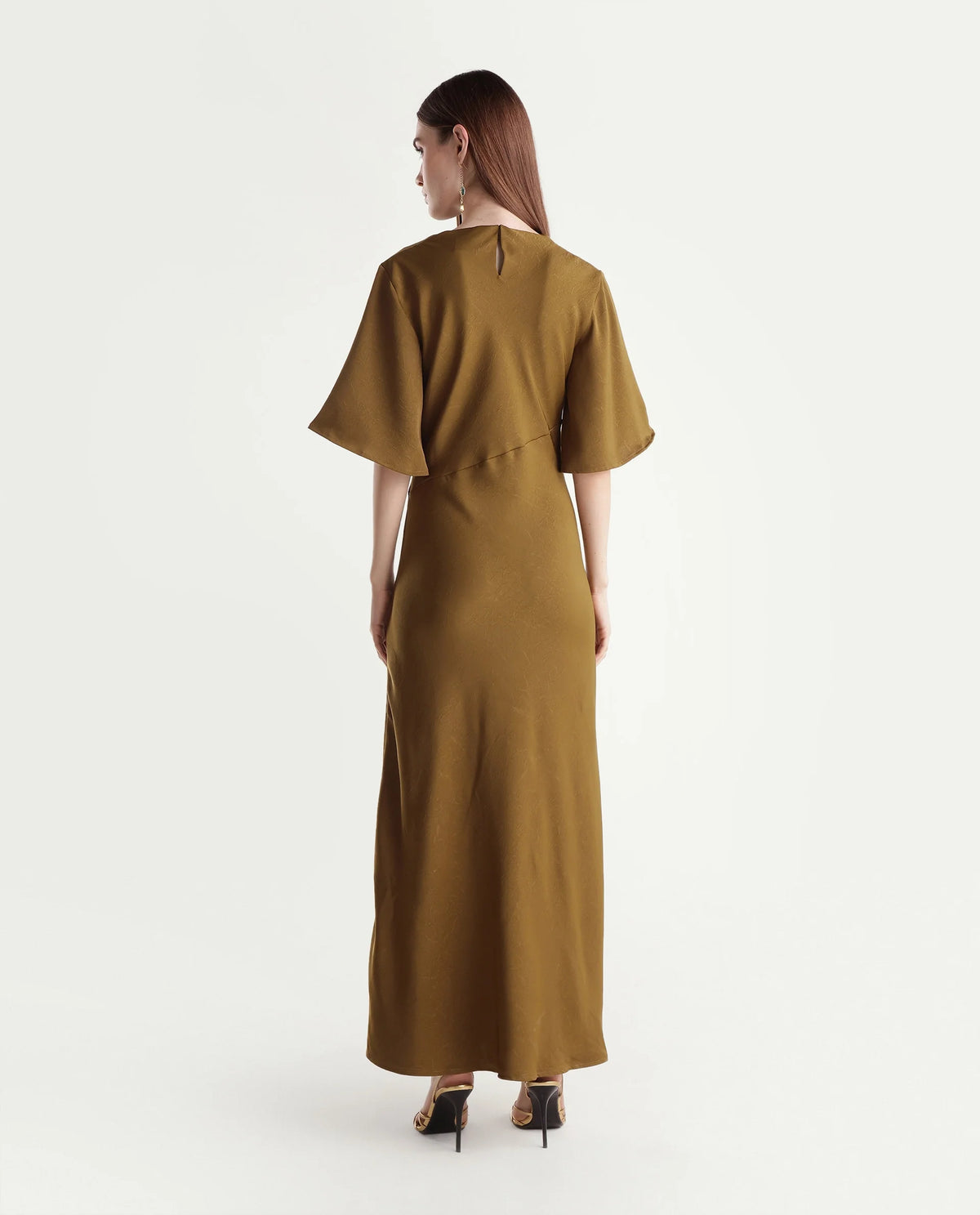 Rareism Women's Guilon Gold Polyester Regular Fit Dress - image 7