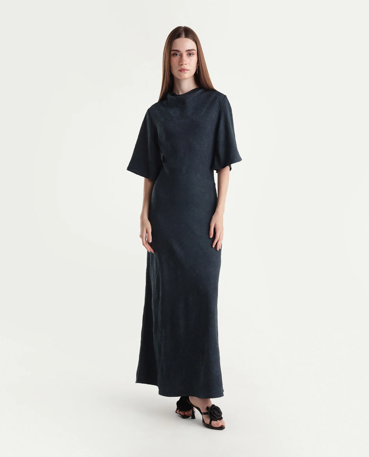 Rareism Women's Guilon Teal Polyester Zipper Regular Fit Dress - image 2