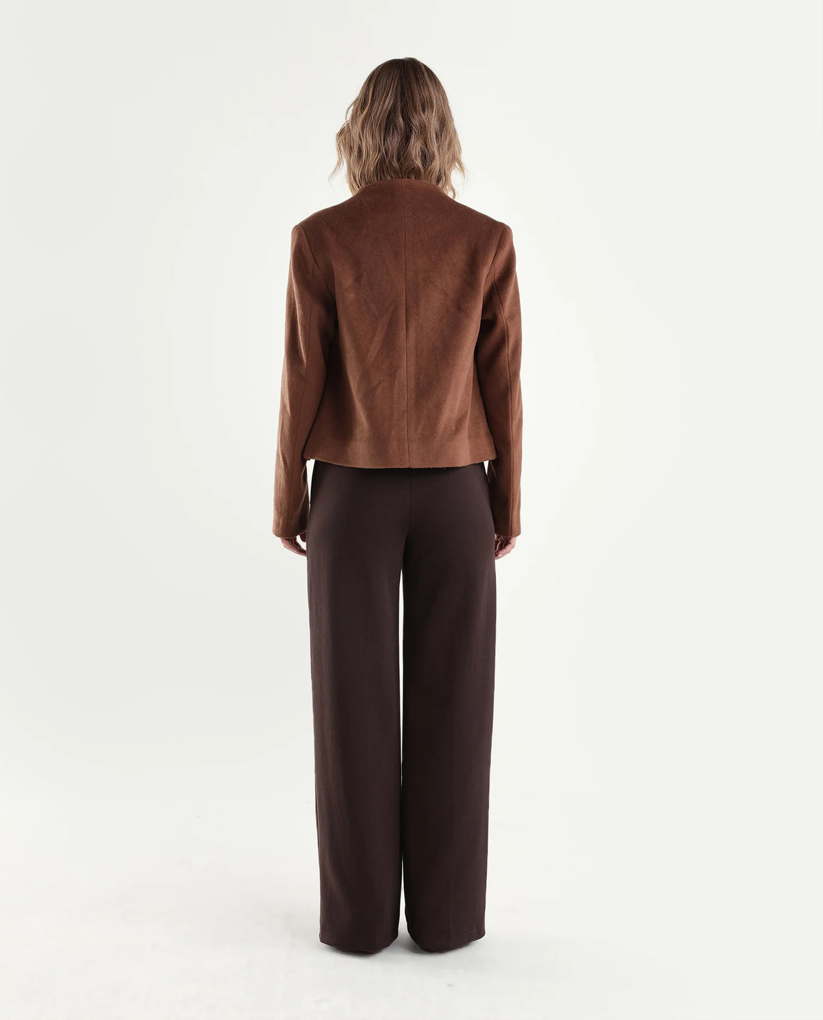 Rareism Womens Pilot-B Dark Brown Modal Blend Straight Plain Track Pant