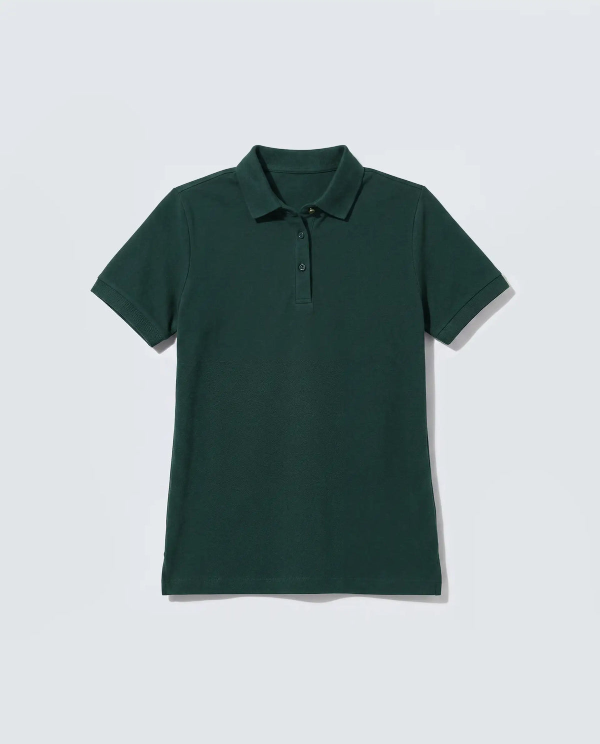 Rareism Women's Basic Rr-Corp-Elane Dark Green Cotton CollaredRegular Plain Polo