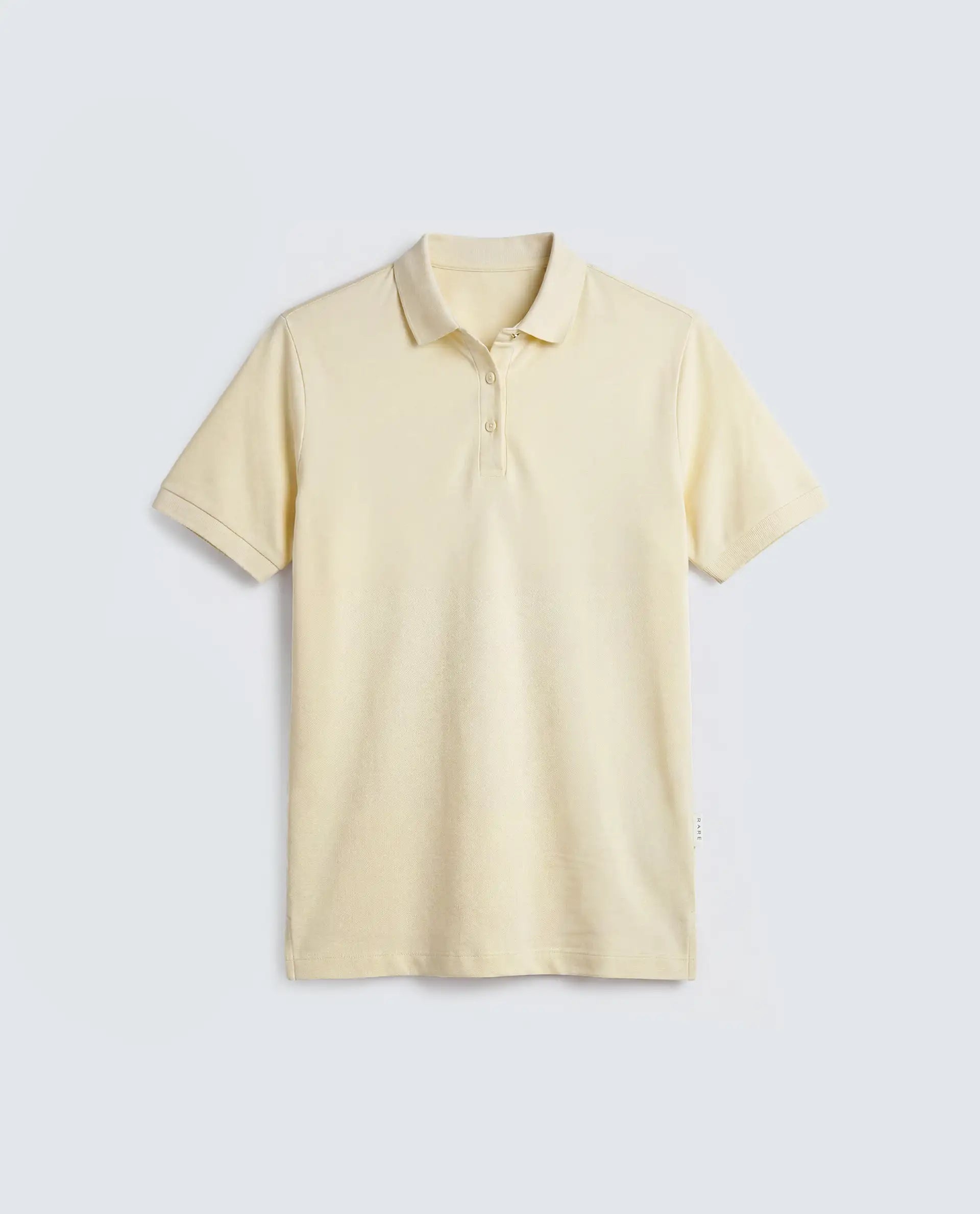 Rareism Women's Basic Rr-Corp-Elane Light Yellow Cotton CollaredRegular Plain Polo