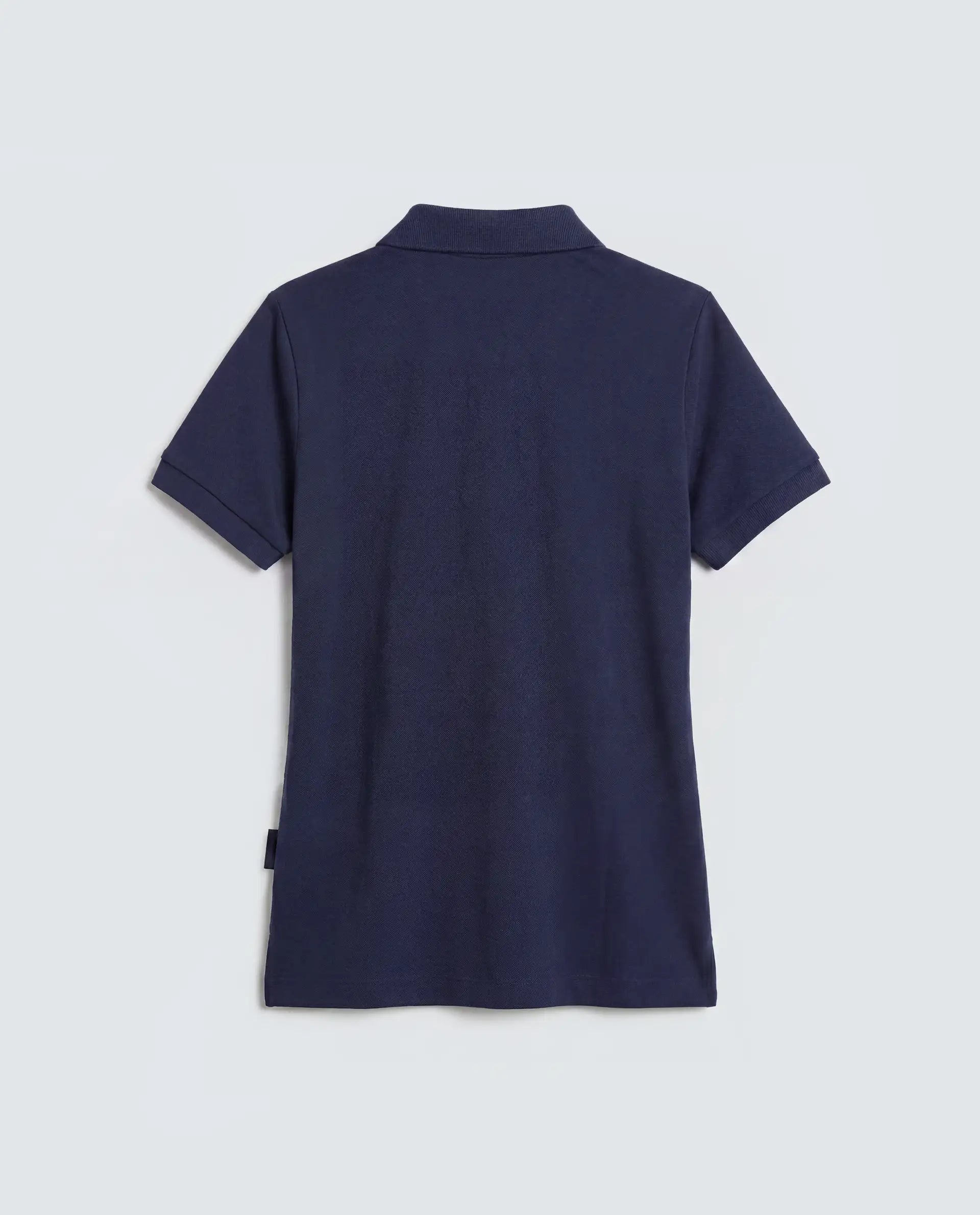 Rareism Women's Basic Rr-Corp-Elane Navy Cotton CollaredRegular Plain Polo