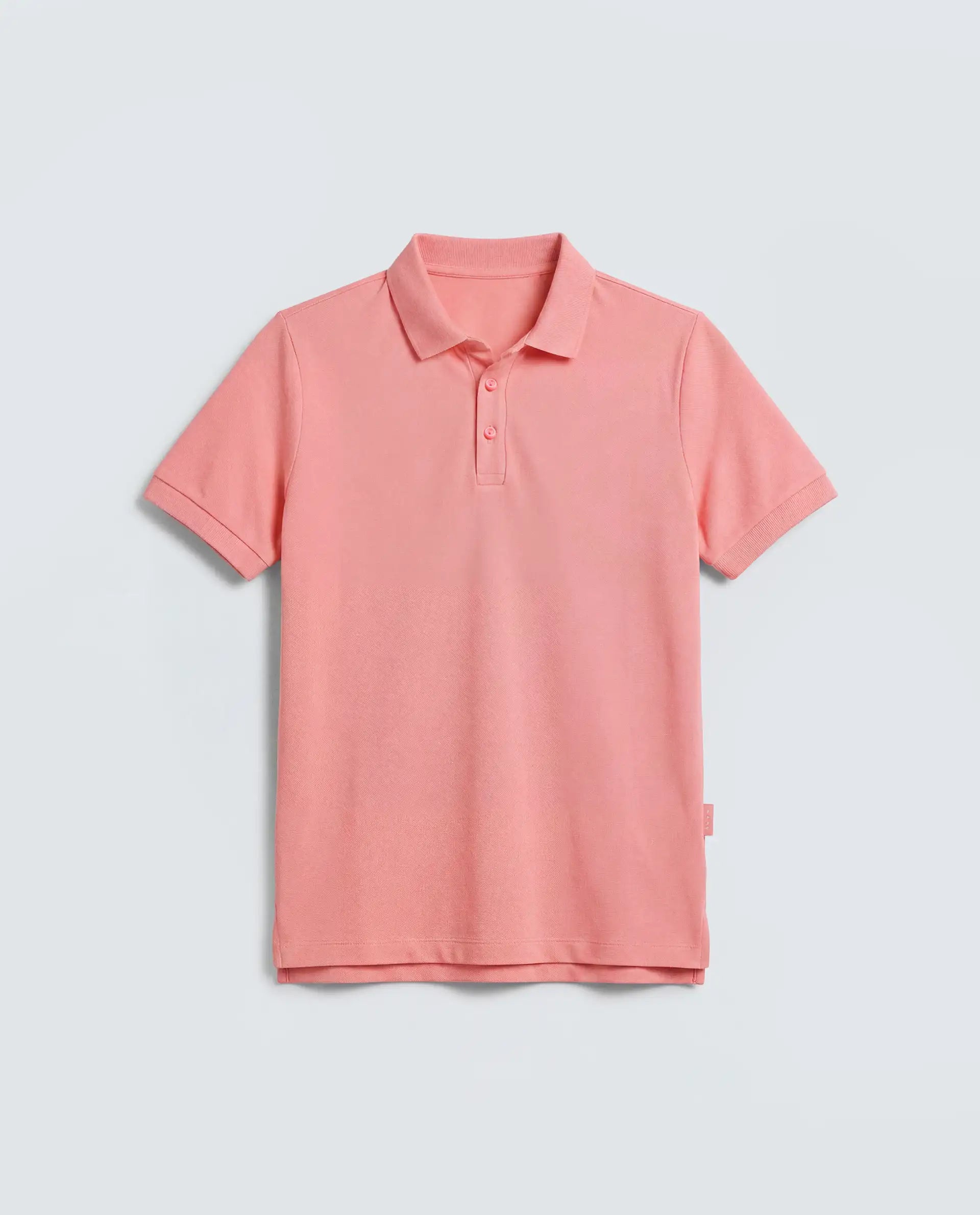Rareism Women's Basic Rr-Corp-Elane Peach Cotton Blend Collar Regular Plain Polo