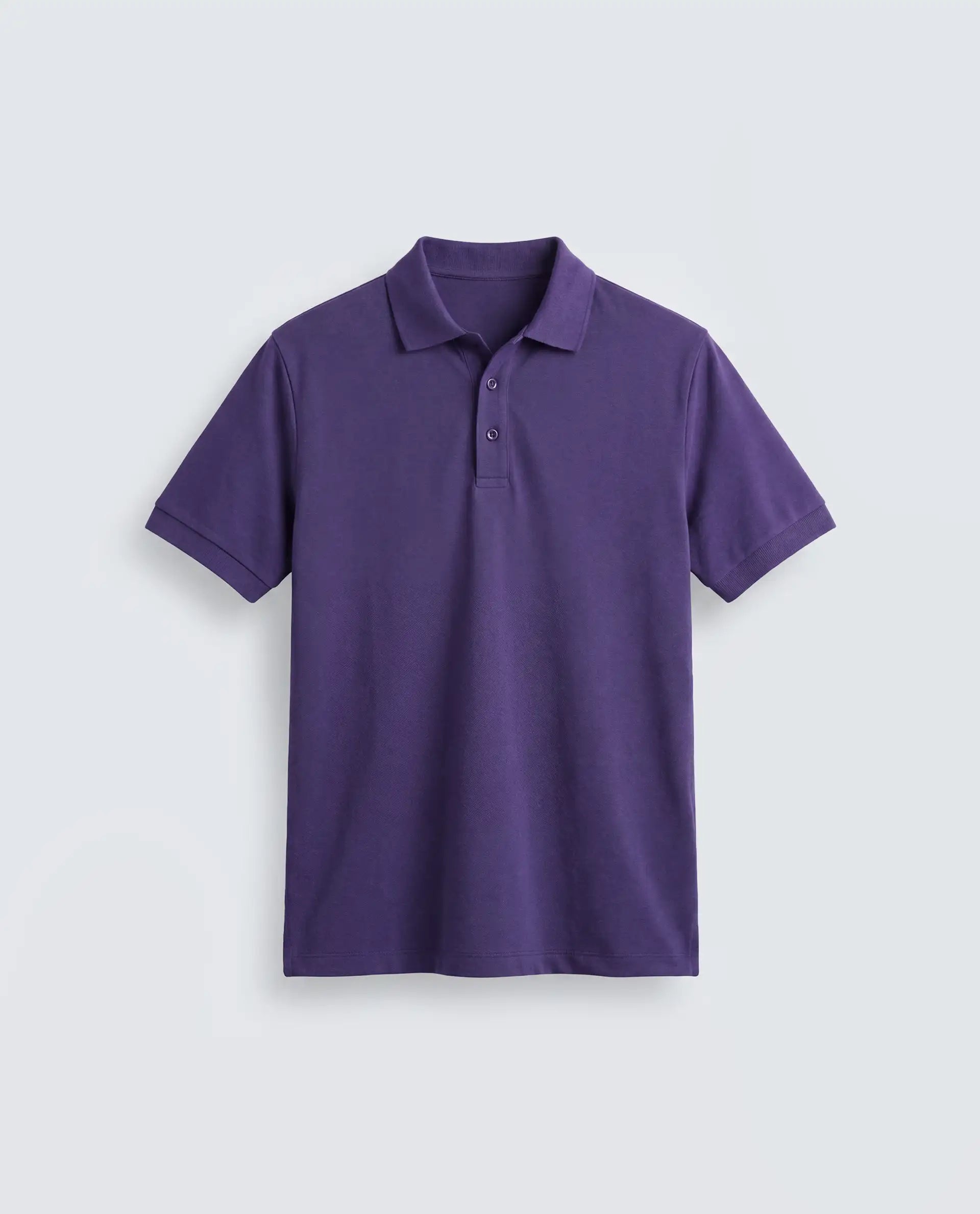 Rareism Women's Basic Rr-Corp-Elane Purple Cotton CollaredRegular Plain Polo