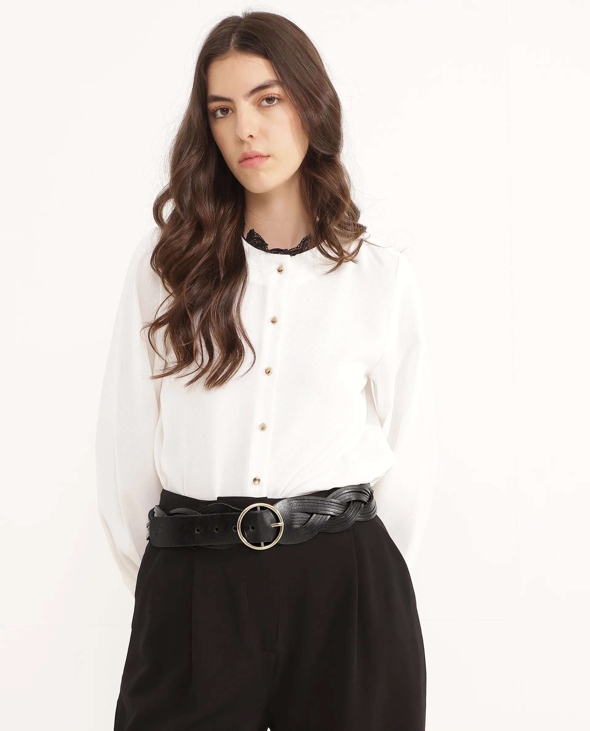 Rareism Women Sterling Black Belt