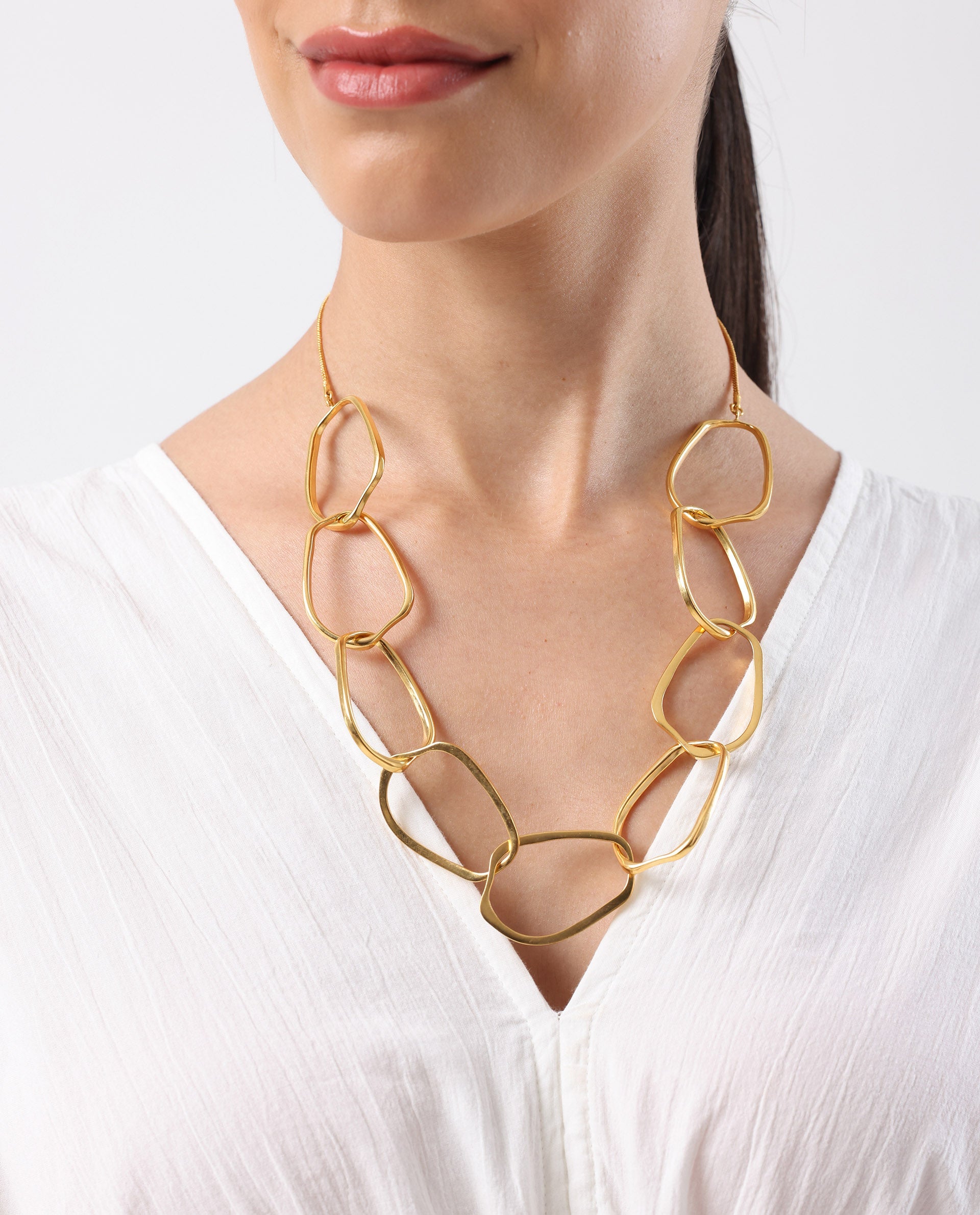 Rareism Women Team Gold Necklace