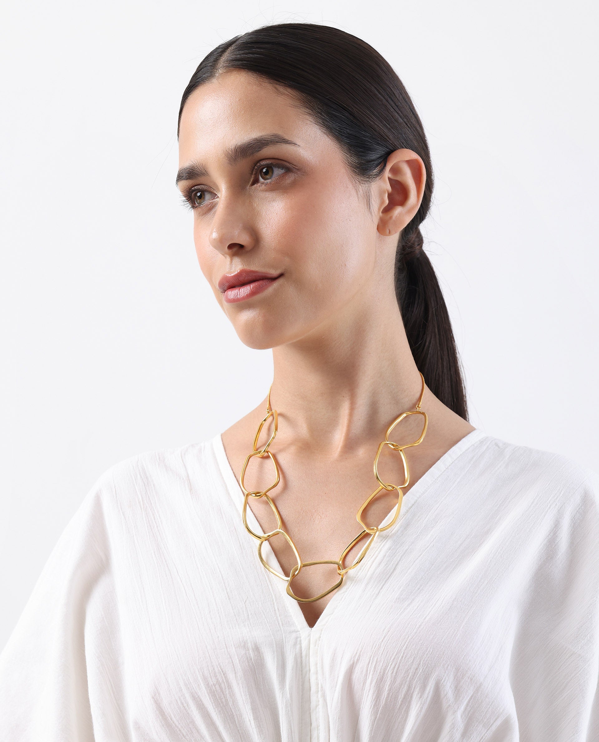 Rareism Women Team Gold Necklace