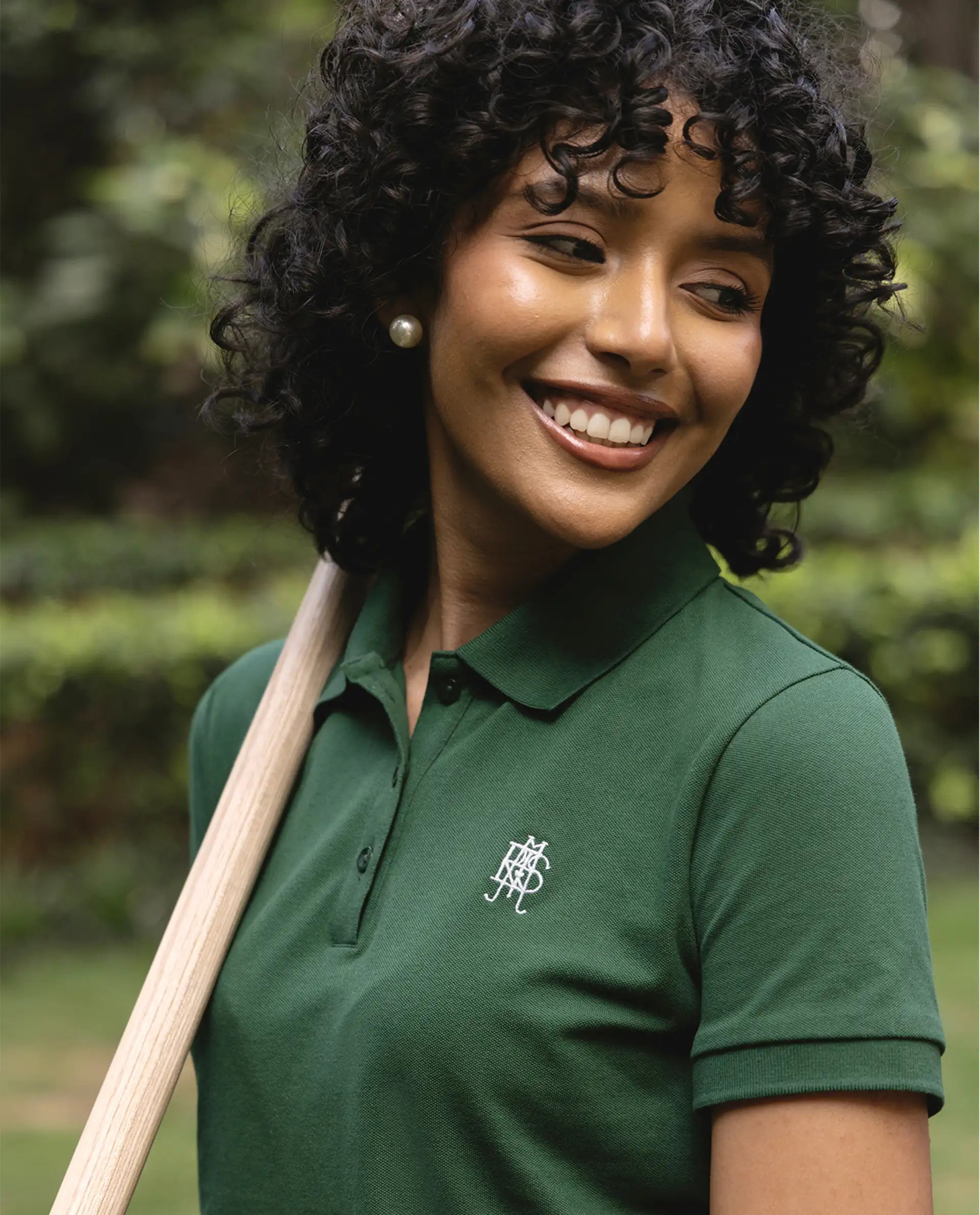 Rareism Women's Zonrad Dark Green Cotton Blend Half Sleeve Regular Fit Plain Polo