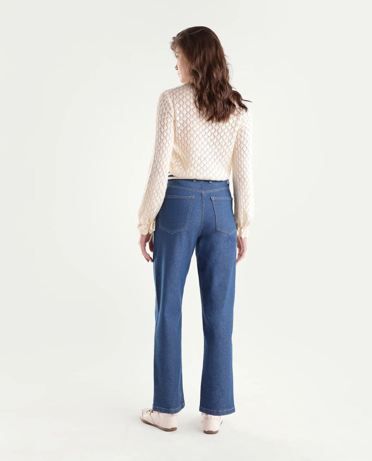 Rareism Women's Barol-2 Blue Cotton Blend Shank And Zipper Ankle Barrel Plain Jeans