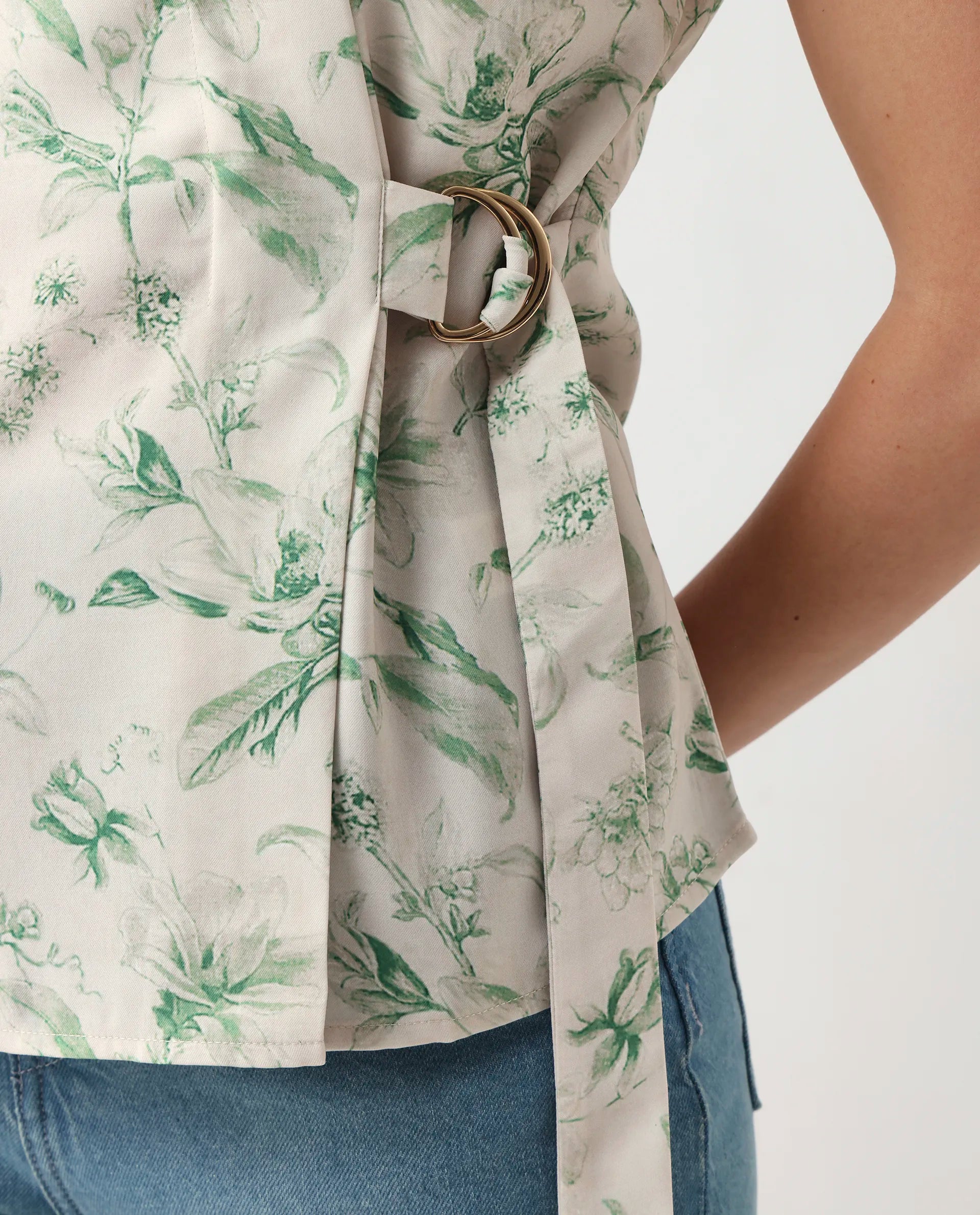 Rareism Women's Eligh Light Green Polyester Extended Sleeves Round Neck Regular Fit Top