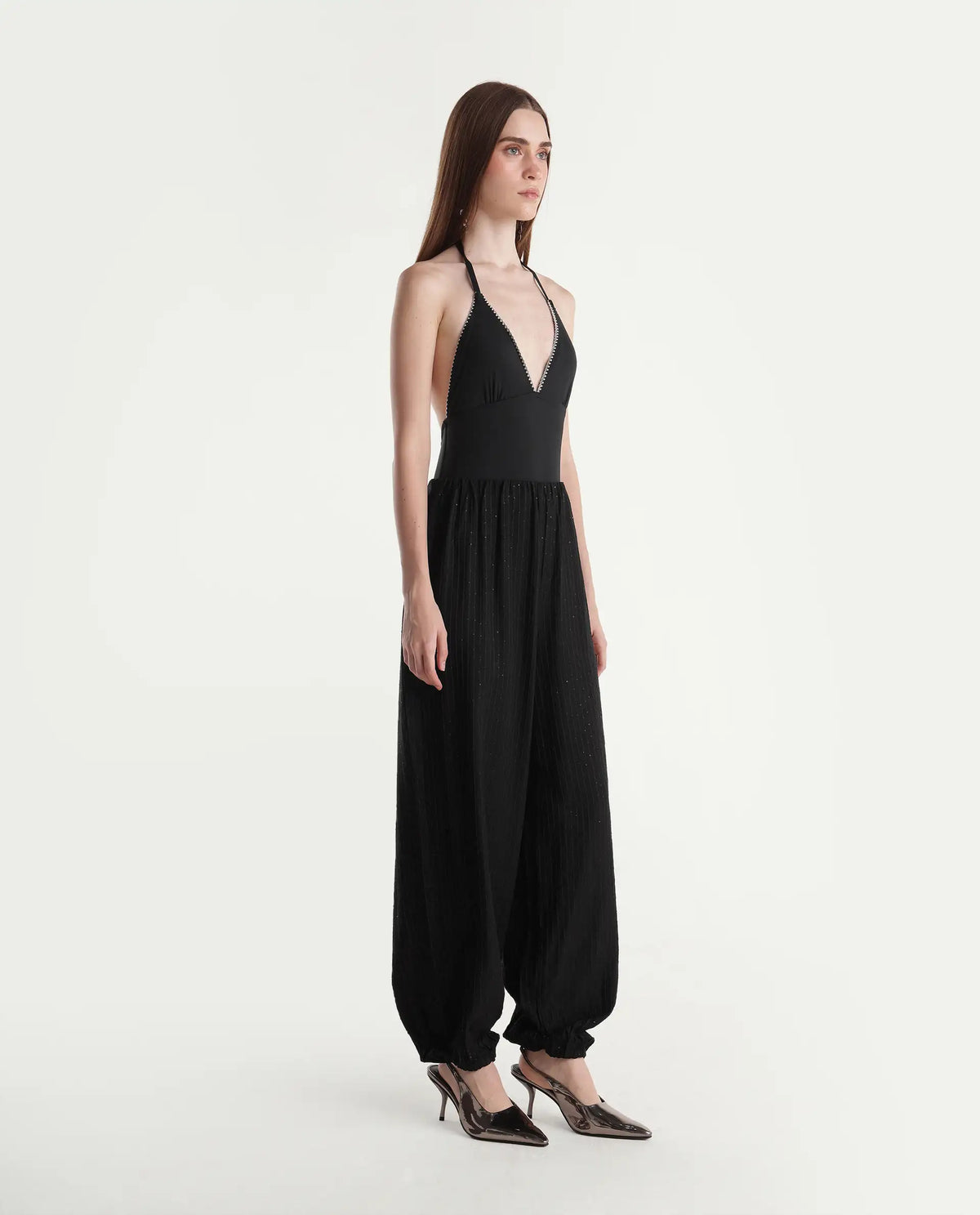 Rareism Womens Onfrad Black Viscose Blend Jogger Plain Trouser