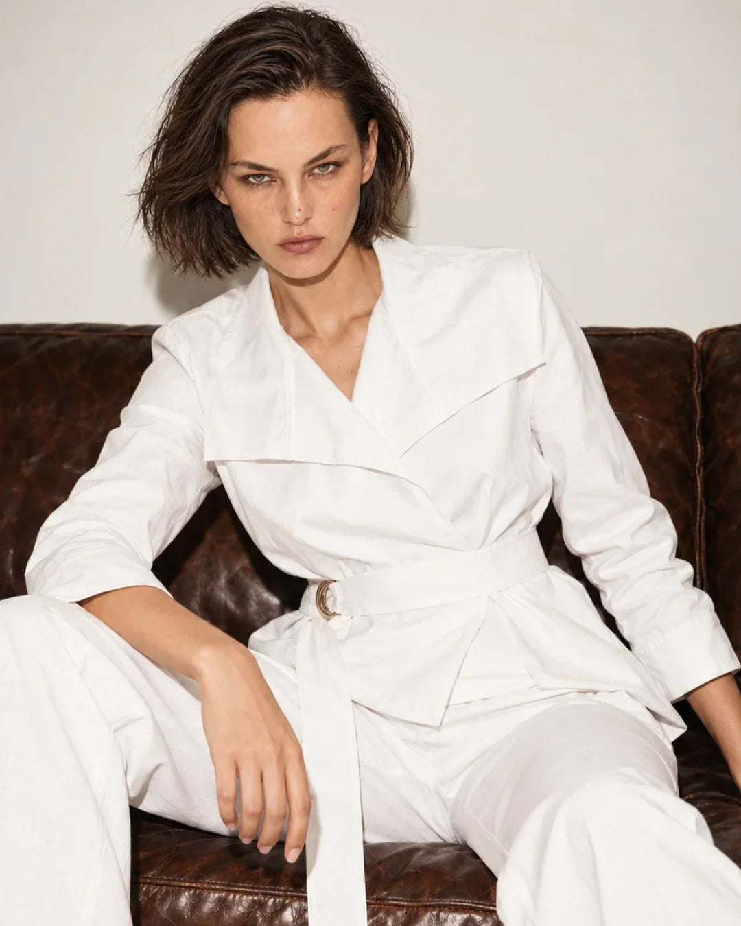 Rareism Womens Tokataw26 Off White Cotton Over Lap Wrap Jacket