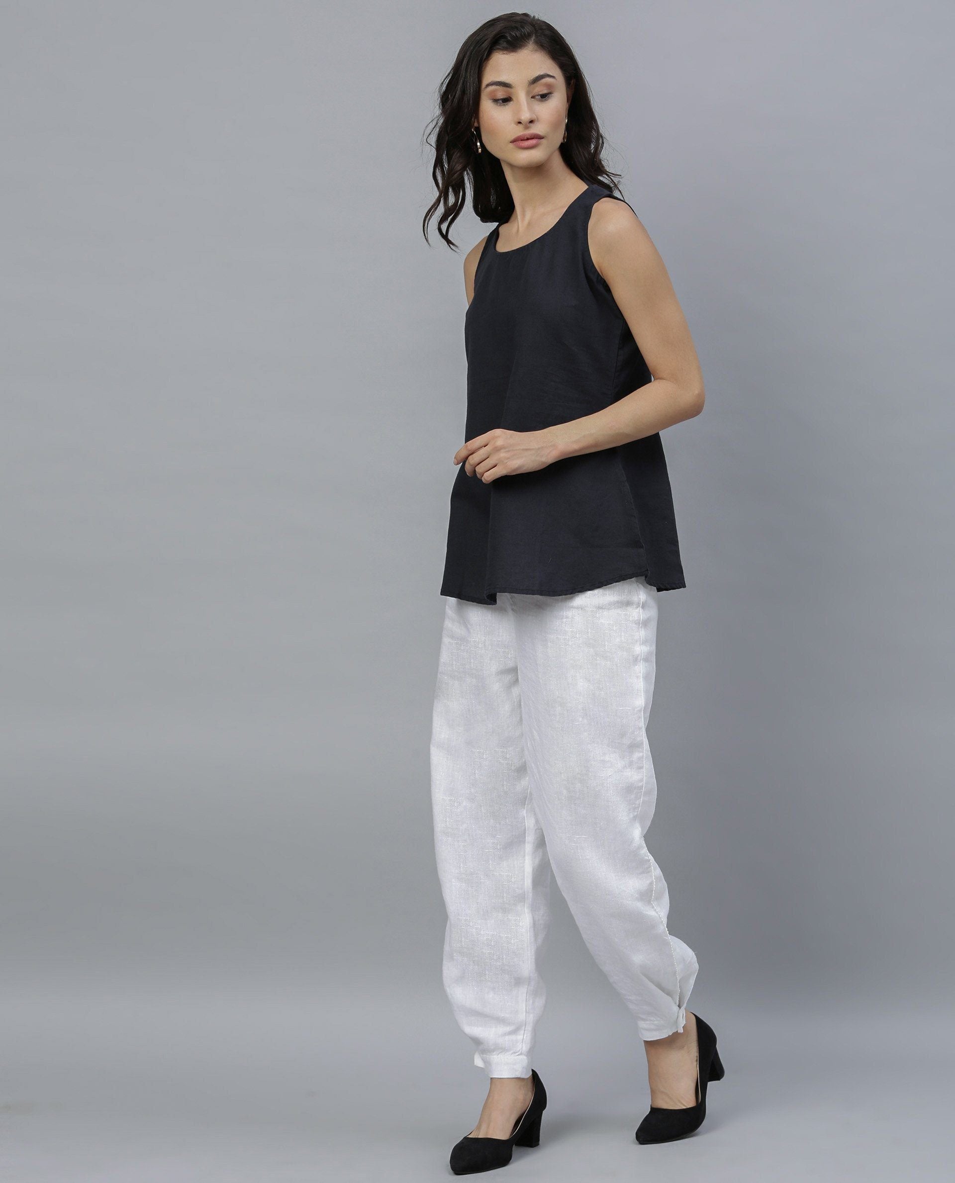 Rareism Women Tune White Trousers