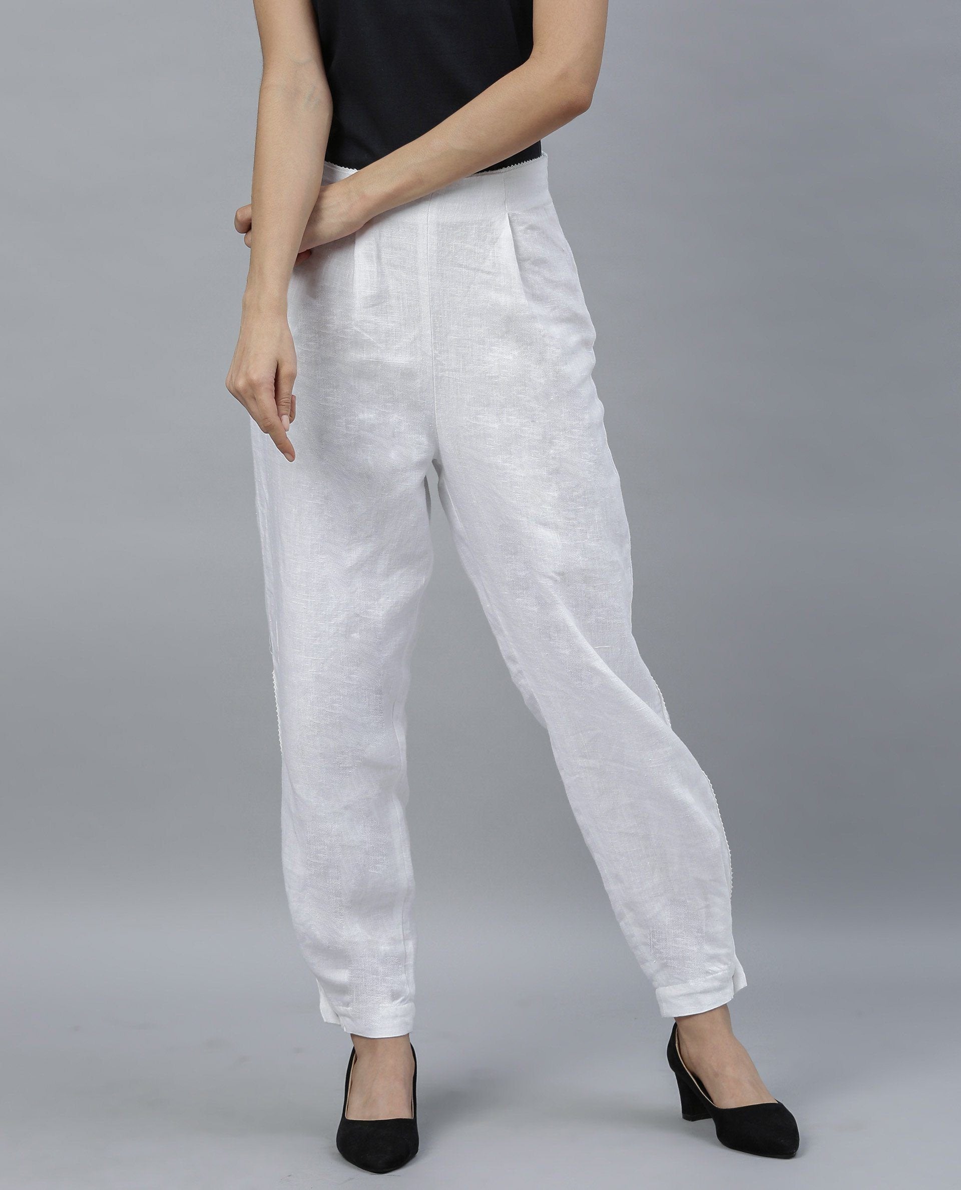 Rareism Women Tune White Trousers