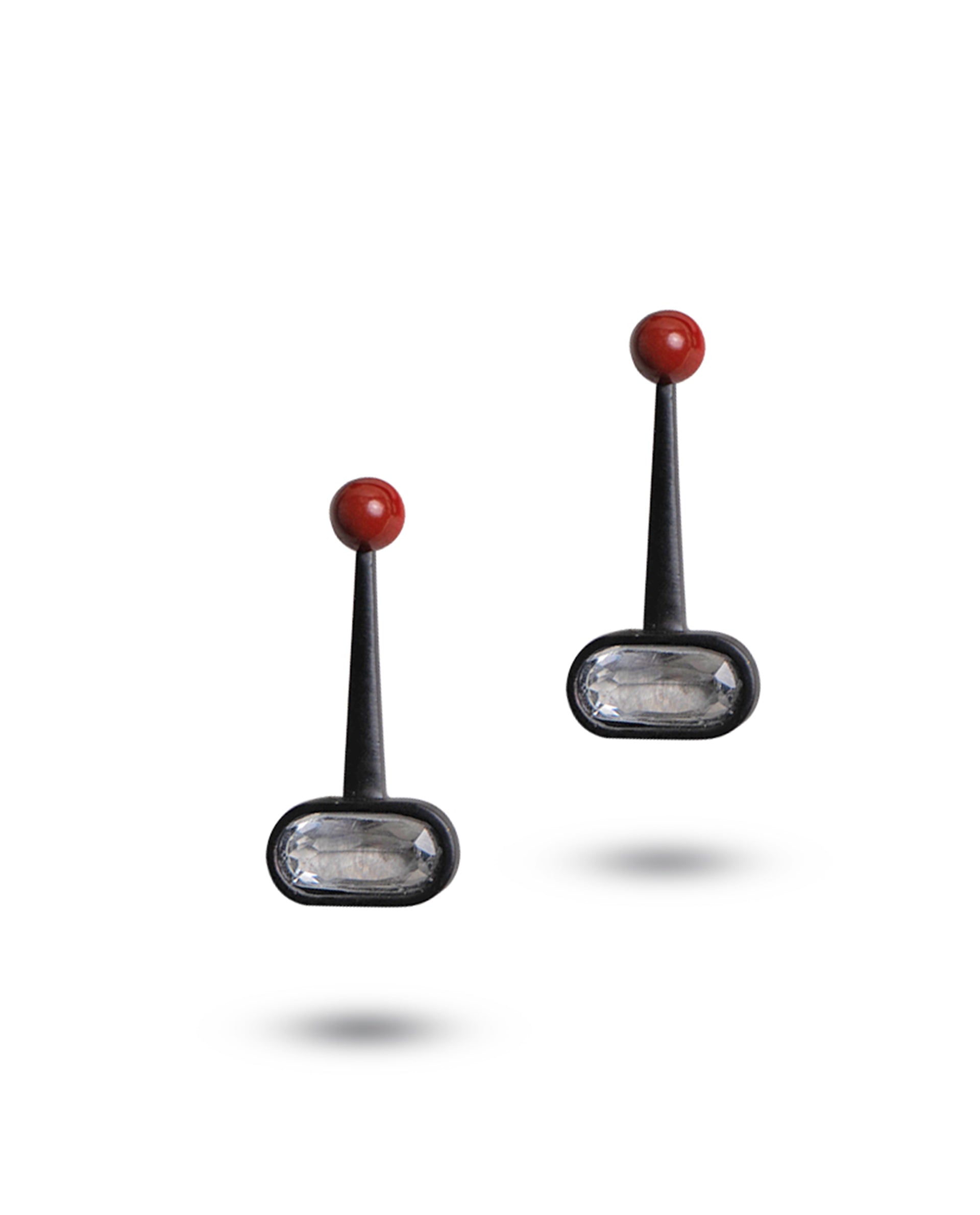 Rareism Women Energy Black Red Earring