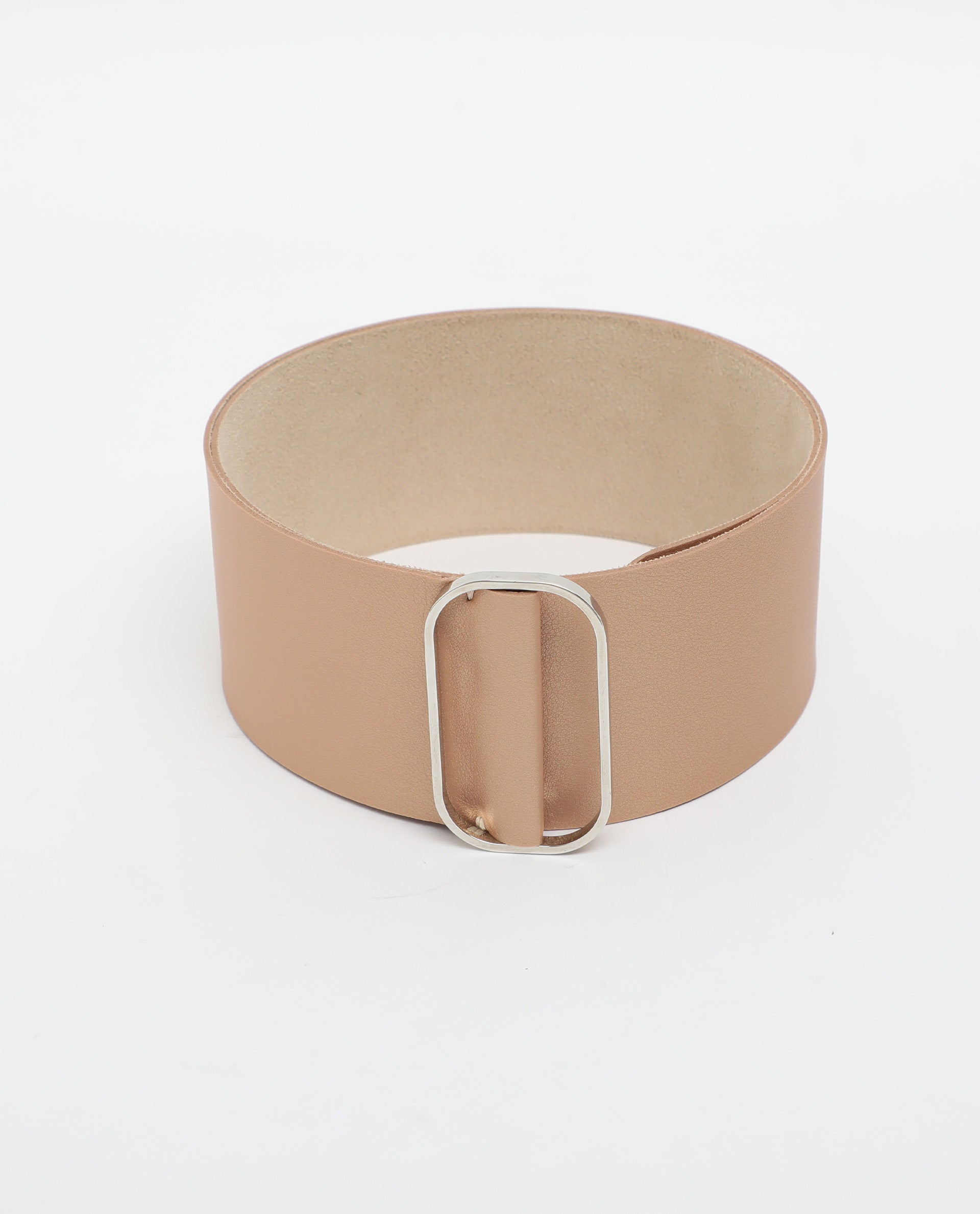 Rareism Women Abandon Metalic Brown Solid Leather Belt