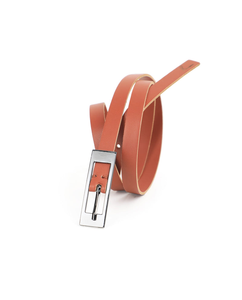 Rareism Women Captcha Light Tan Solid Leather Belt