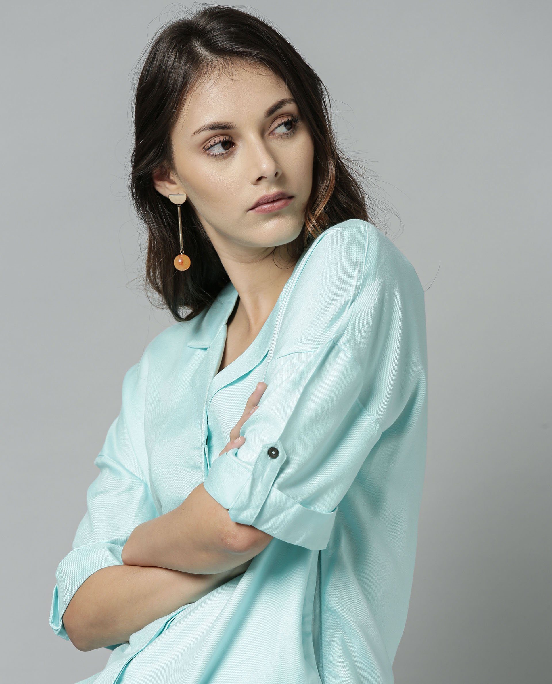 Rareism Women Percy Turq Top Short Sleeves Solid