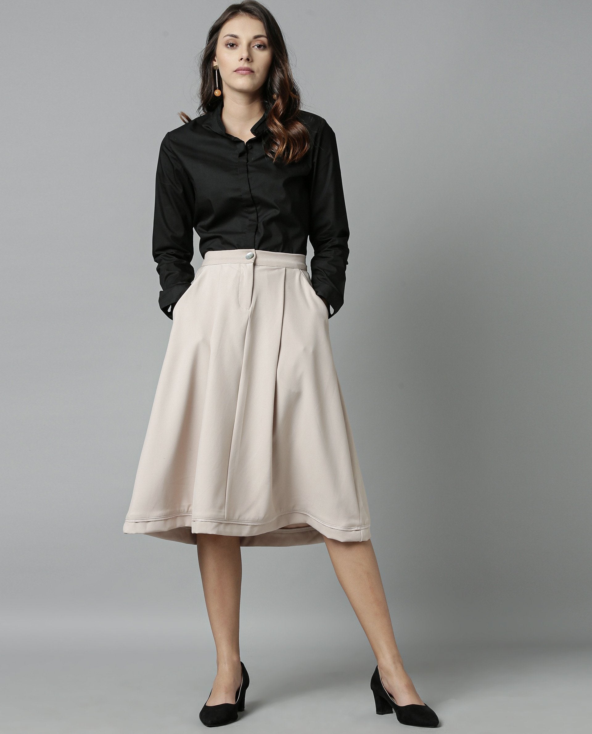 Rareism Women York Beige Skirt