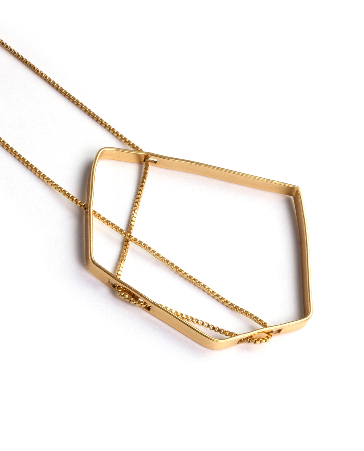 Rareism Women Pentagon Gold Necklace