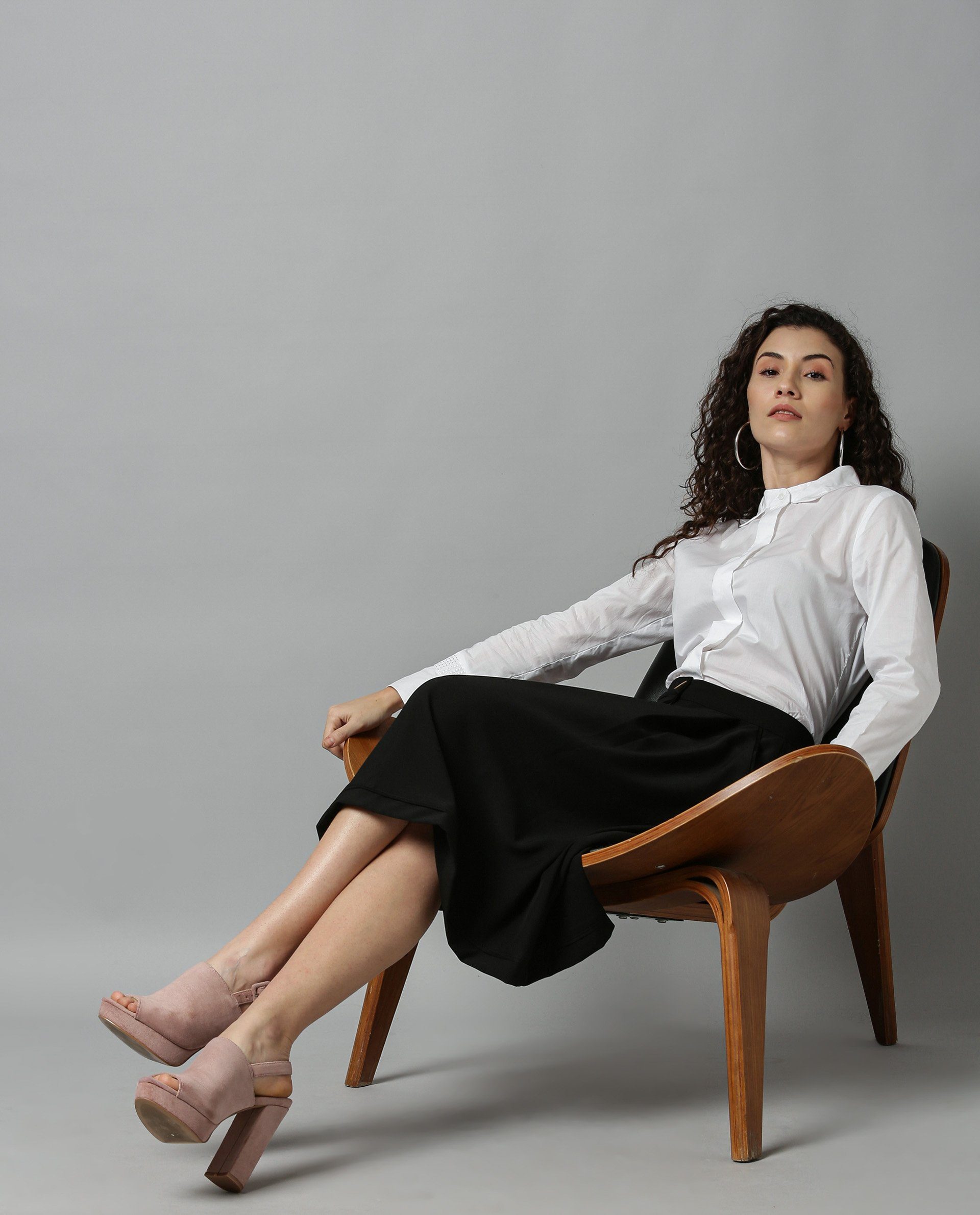 Rareism Women Daisy White Top Full Sleeves