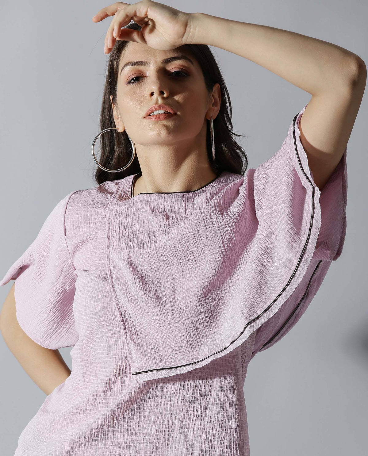 Rareism Women Butter Cup Pink Top Short Sleeves