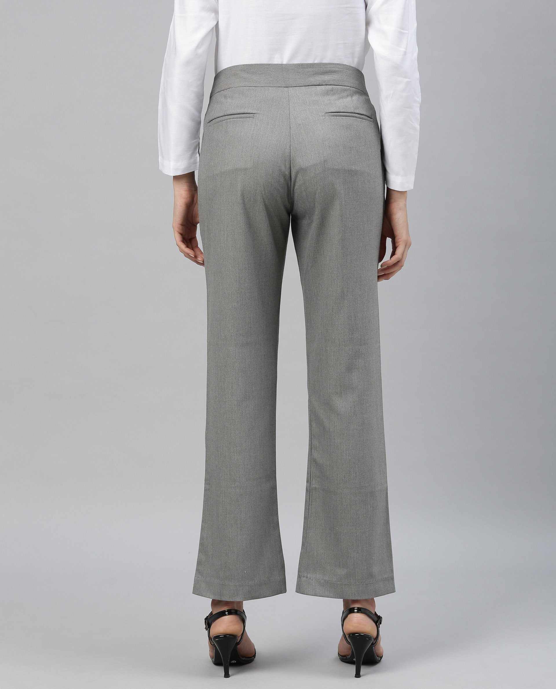 Rareism Women Club Grey Trousers
