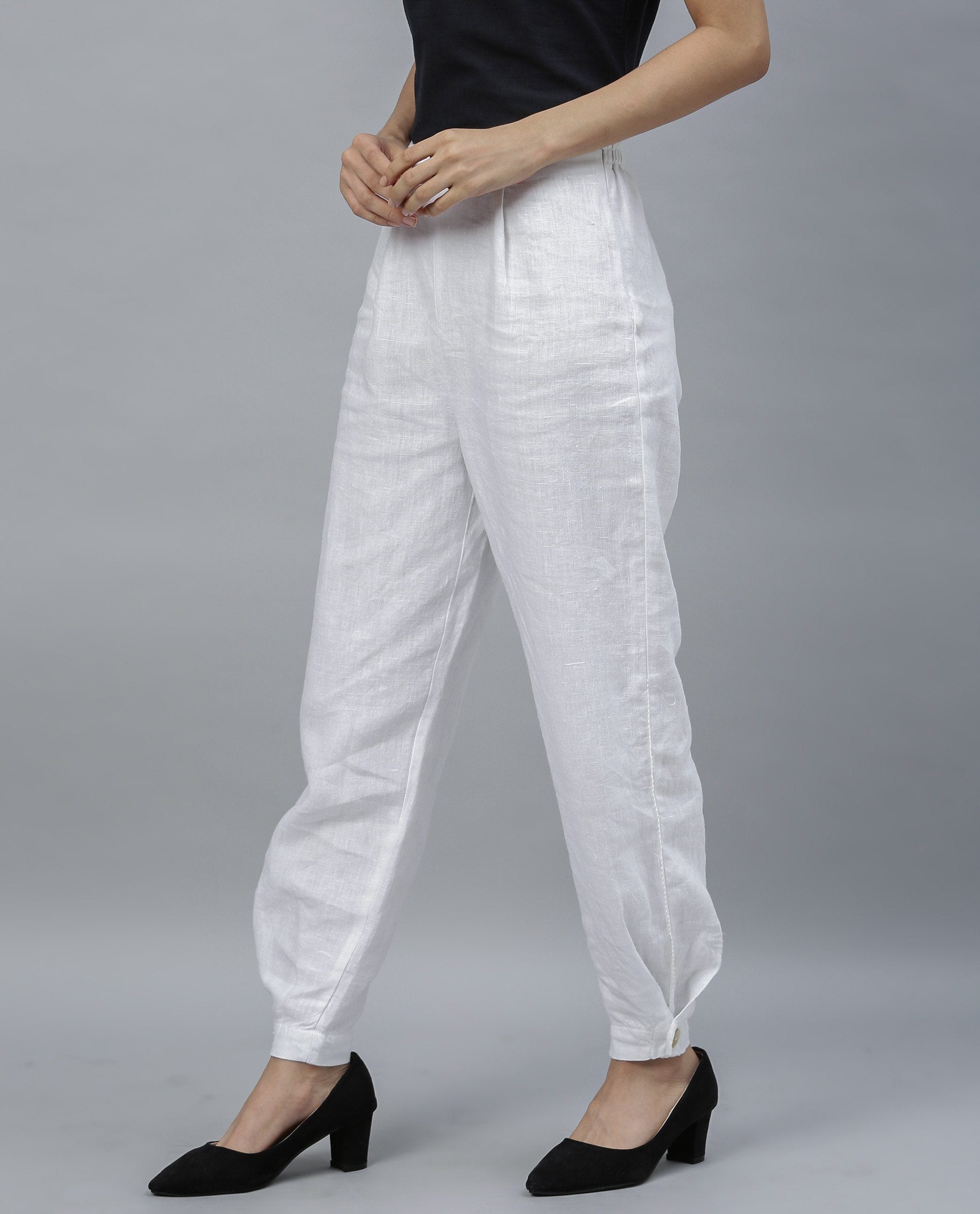 Rareism Women Tune White Trousers