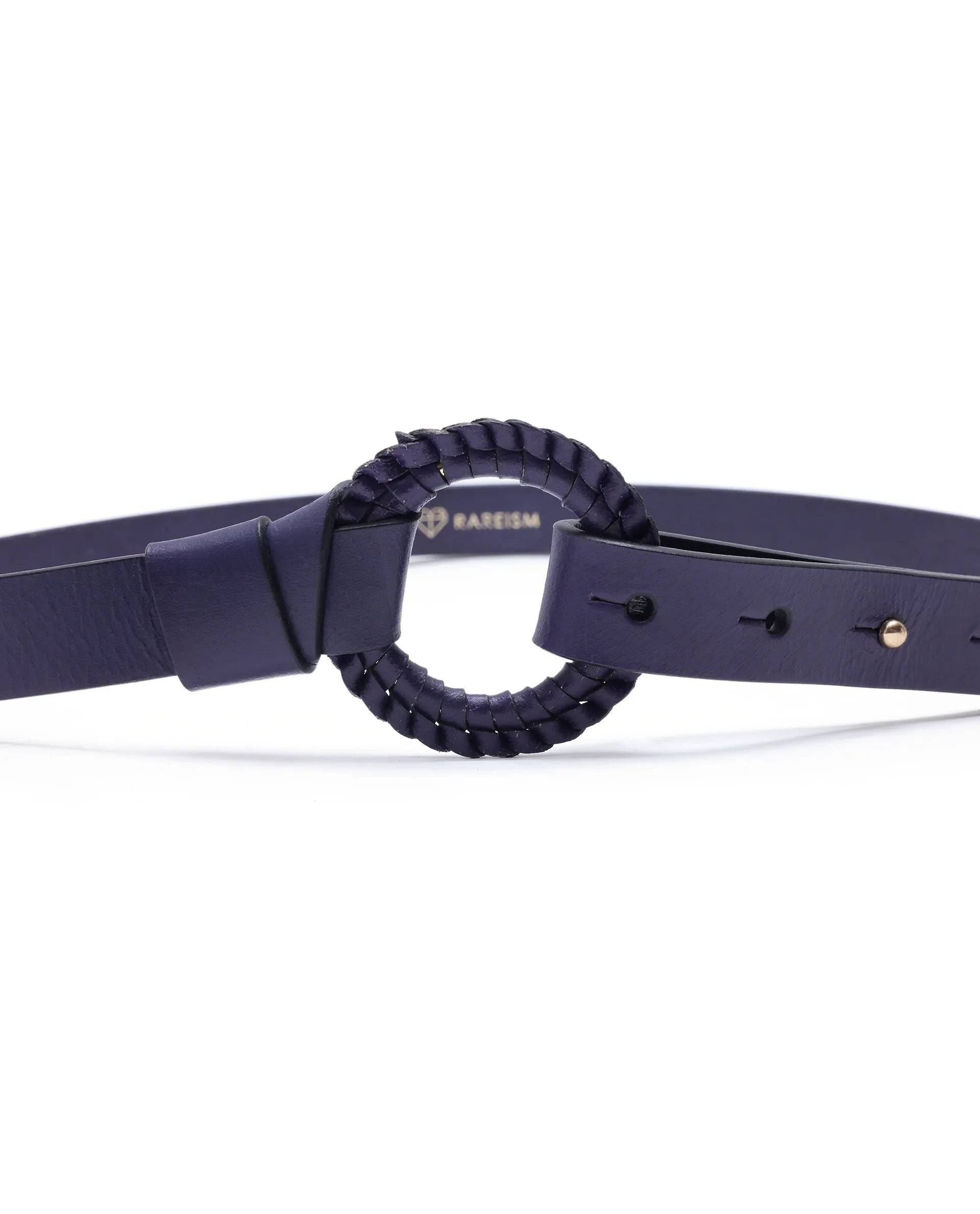 Rareism Women Crystal Navy Belt