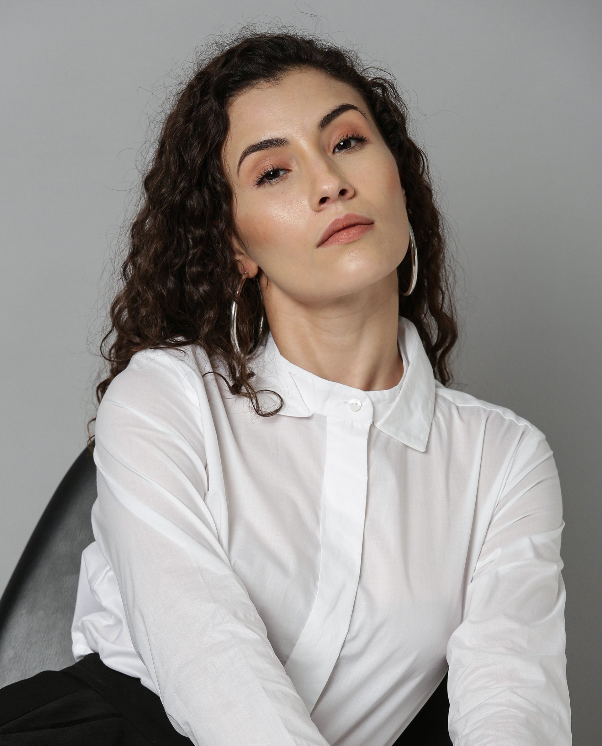 Rareism Women Daisy White Top Full Sleeves