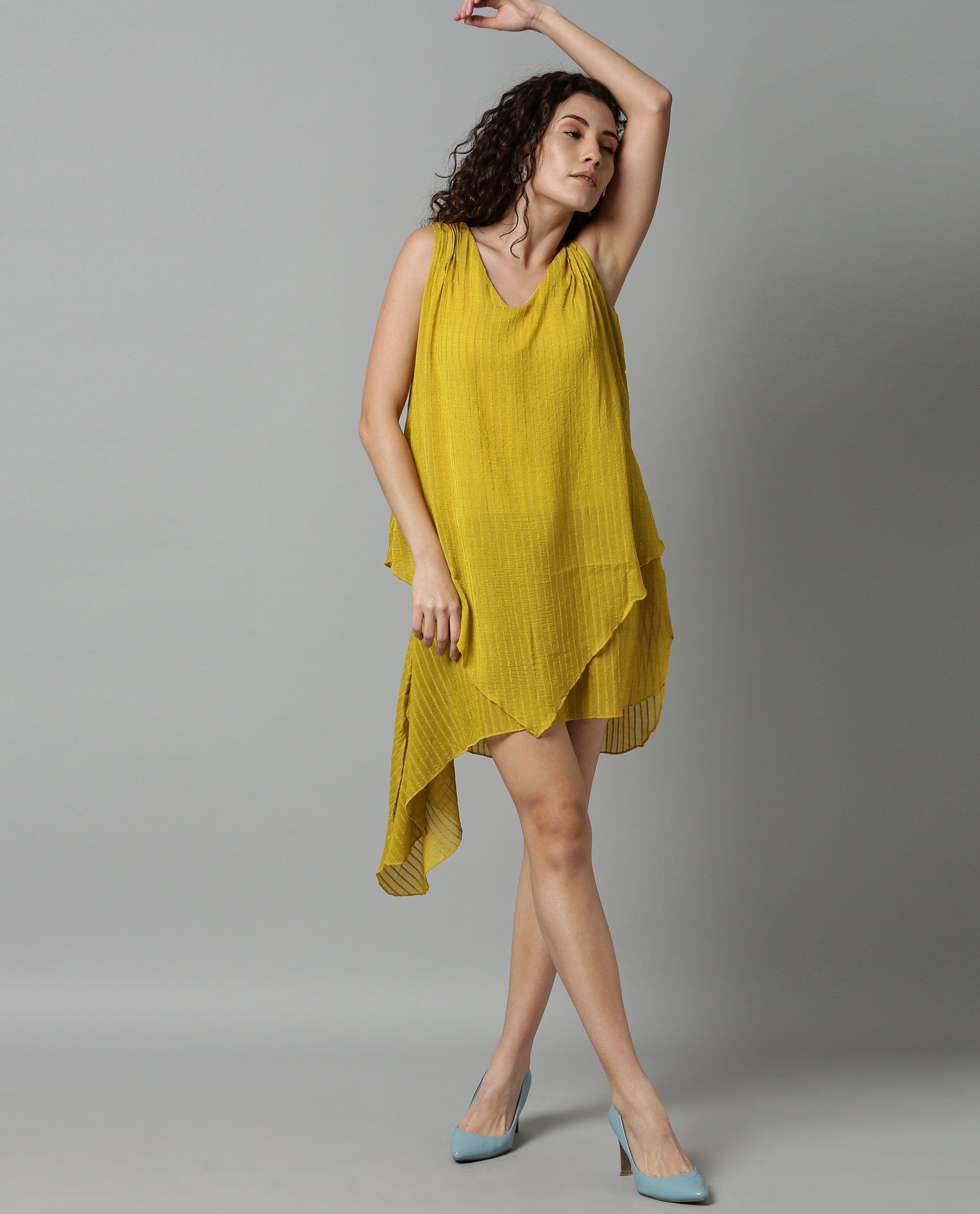 Rareism Women Cosmo Yellow Top Sleeveless