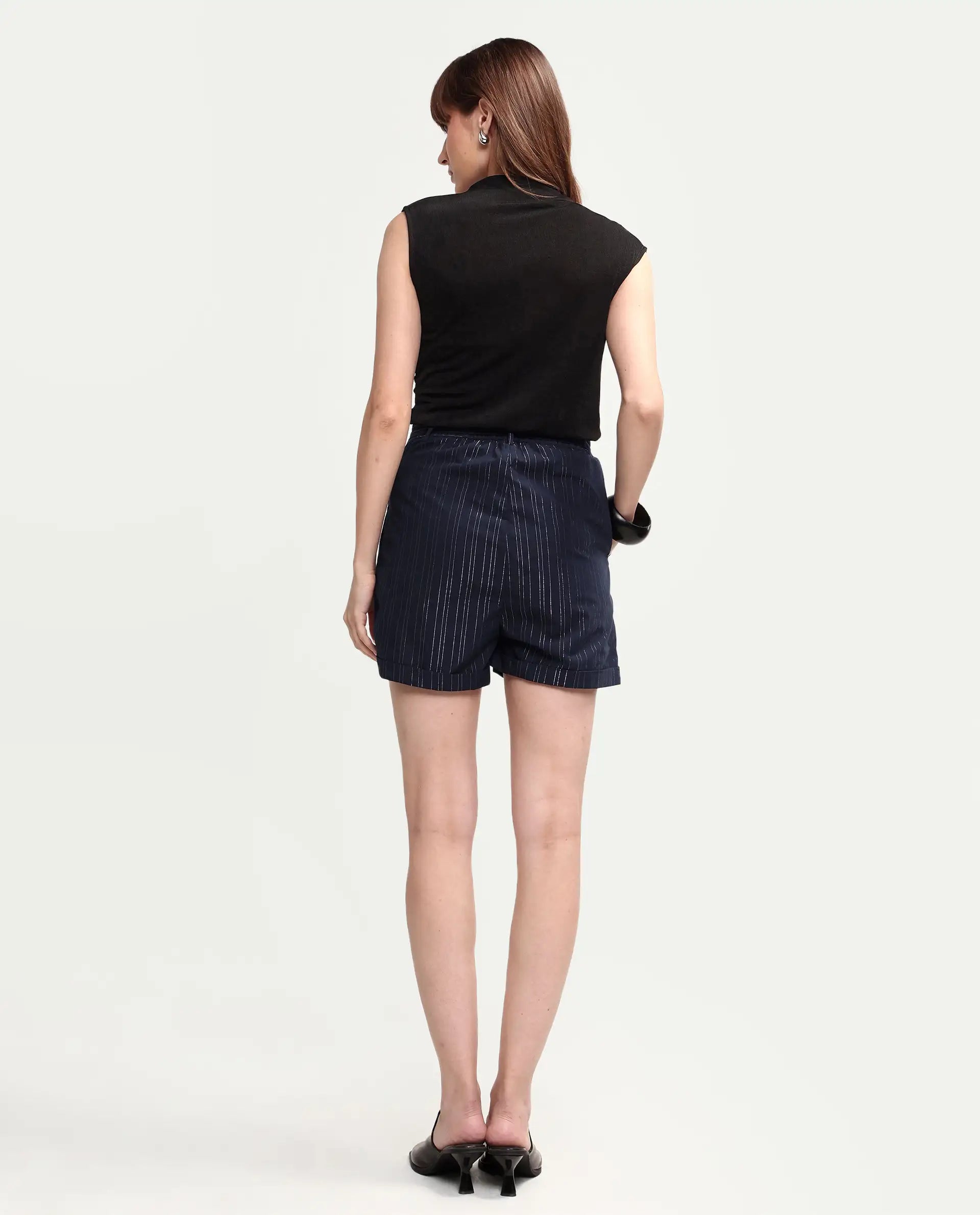 Rareism Women Plot - Shorts Navy Shorts Solid