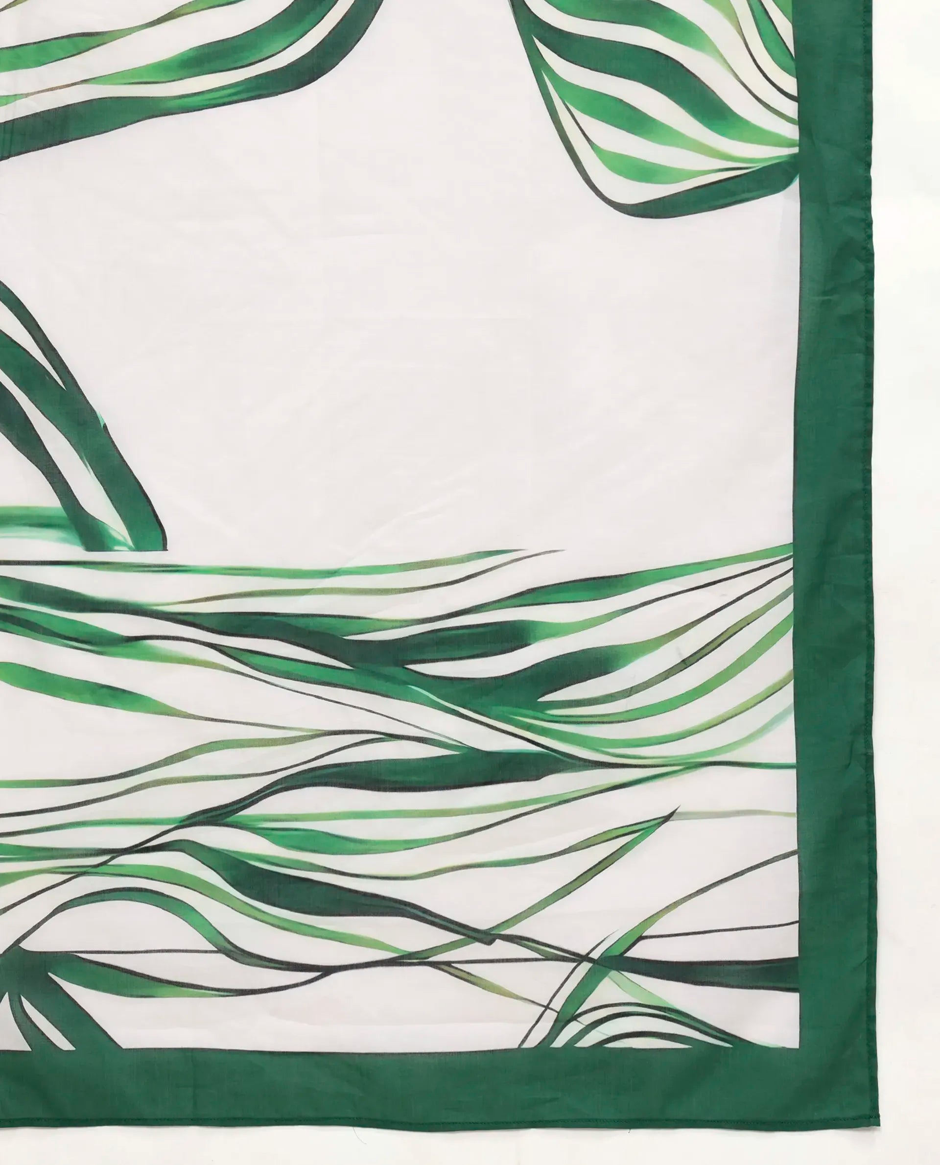 Rareism Women's Daphy Green Abstract Print Scarf