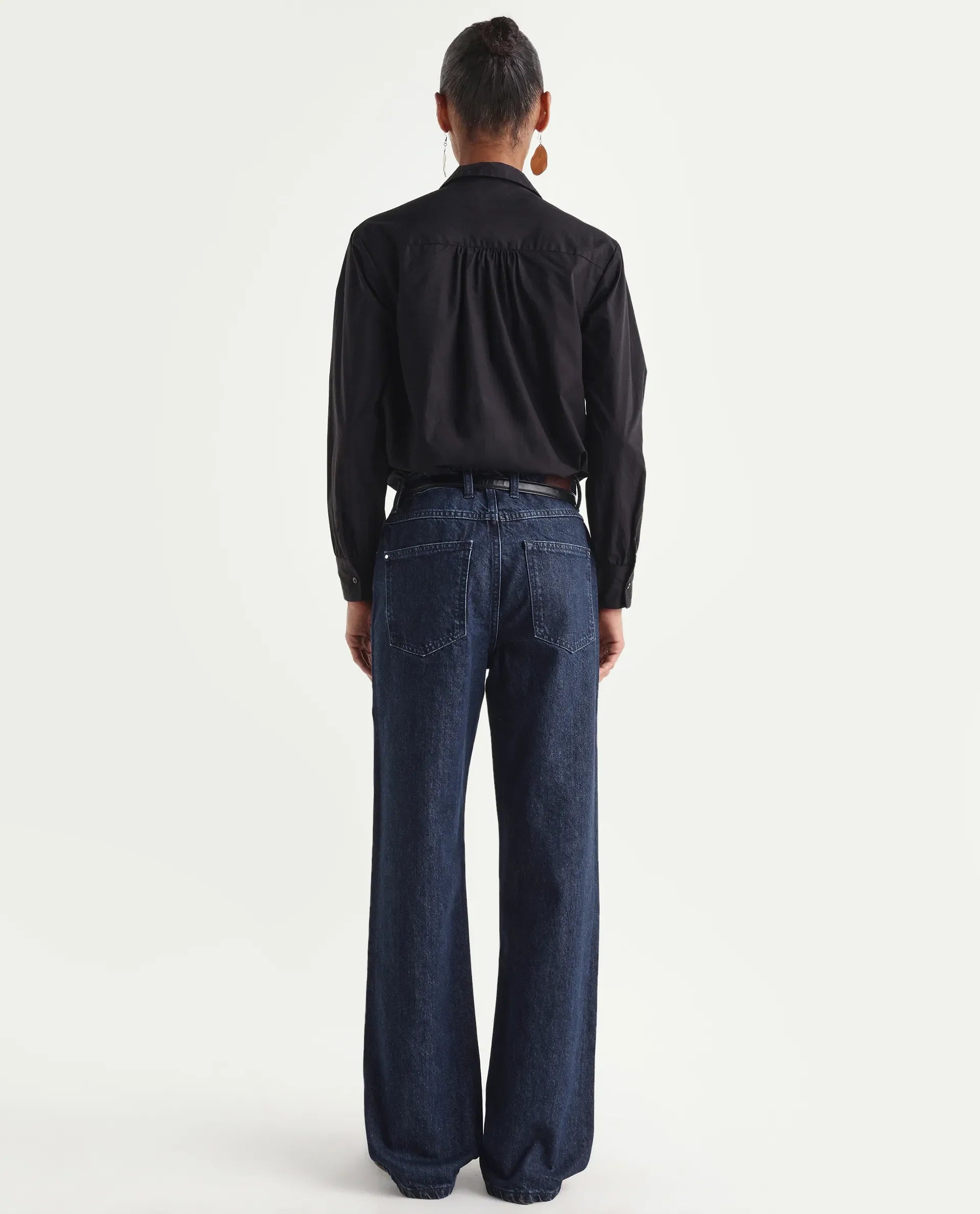 Rareism Women's Reglin Dark Blue Cotton Regular Fit Plain Jeans