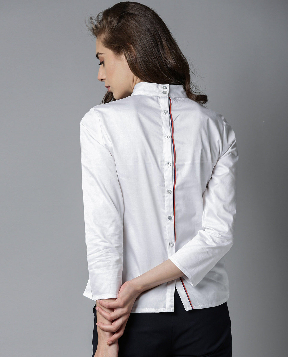 Rareism Women Tappy White Top Full Sleeves Solid