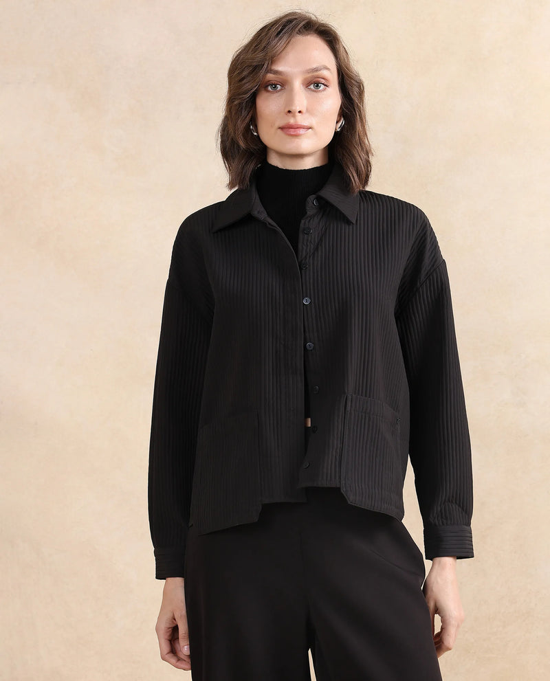 Rareism Women Albury Black Plain Jacket